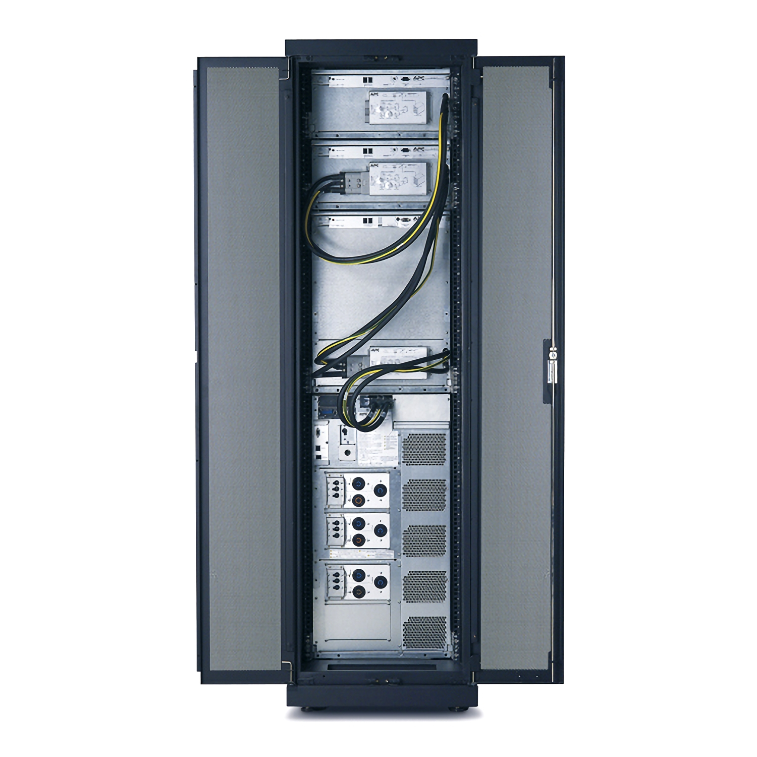 Serverrack, Datenzentrum, Kabelmanagement, Stromversorgung, Metallgehäuse