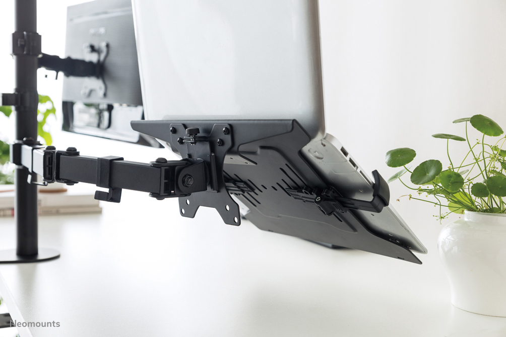 Laptopständer, Verstellbarer Arm, Monitorhalterung, Schreibtisch-Setup, Kabelmanagement