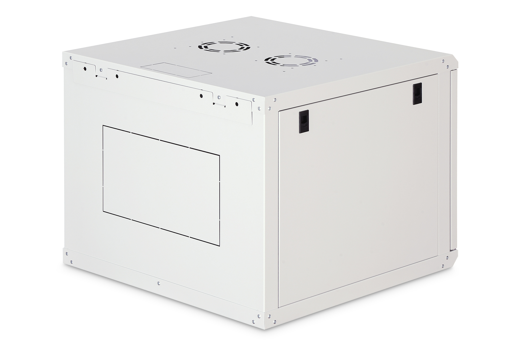 Servergehäuse, Rack-Einheit, Metallgehäuse, Vorderseite, Kühlventilatoren