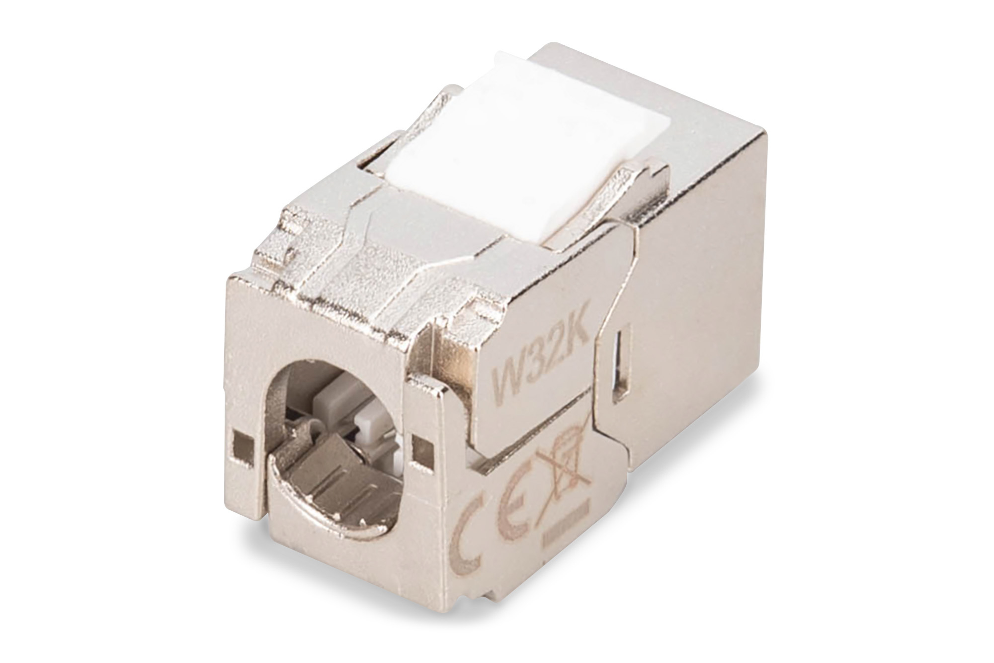 DIGITUS DN-93615-S, CAT6A kompaktgehäuse Keystone Modul, geschirmt, werkzeugfreie Montage Kiste