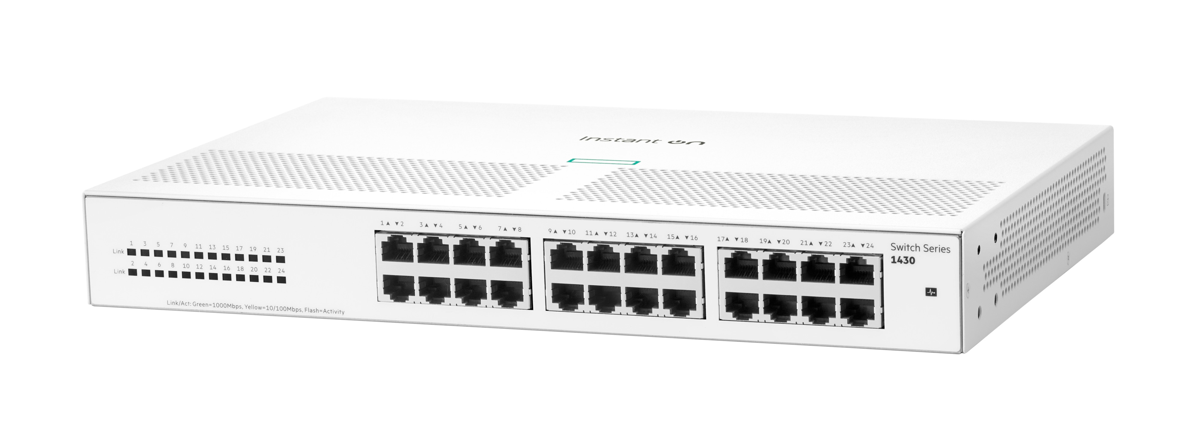 HPE Aruba Switch R8R49A Instant On 1430 24G, unmanaged, 24 x 10/100/1000, Desktop, an Rack oder Wand montierbar, BTO Elektronik, Hardware, Computerausrüstung, Gebäude, Knotenpunkt