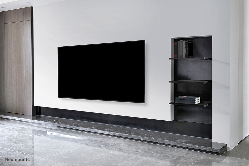 fernseher, tv-wall-mount, schwarz, wandregal, wohnzimmer