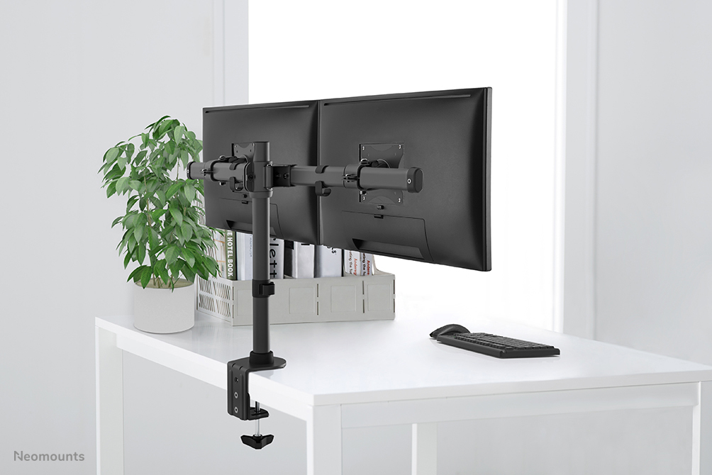 Neomounts Monitor-Tischhalterung - Klemme /Bolzen - 10 kg - 25,4 cm (10 Zoll) - 68,6 cm (27 Zoll) - 100 x 100 mm - Schwarz