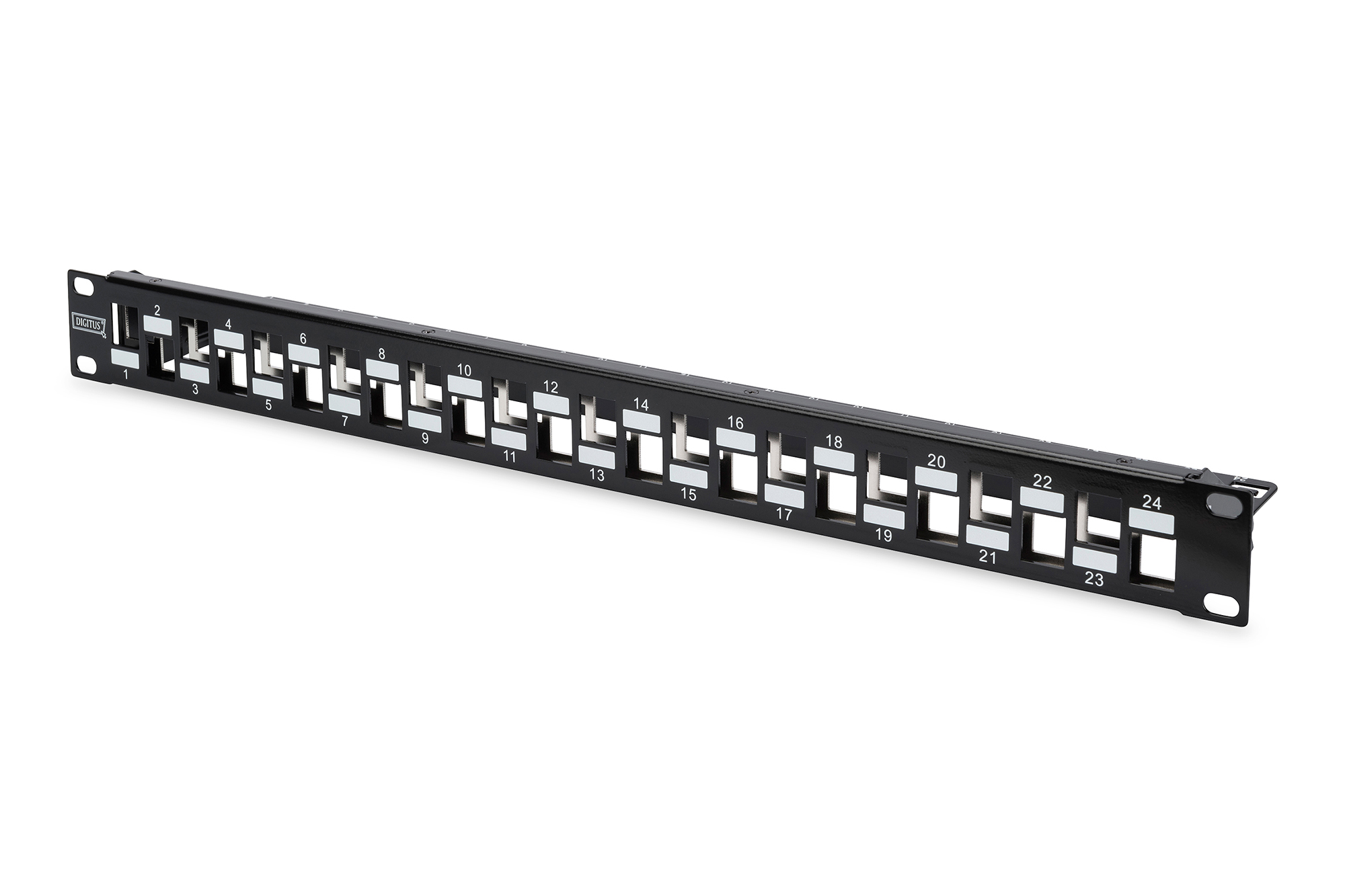 DIGITUS DN-91412 Modulares Patch Panel, 24-Port, abgestuft DIGITUS DN-91412 Modulares Patch Panel, 24-Port, abgestuft