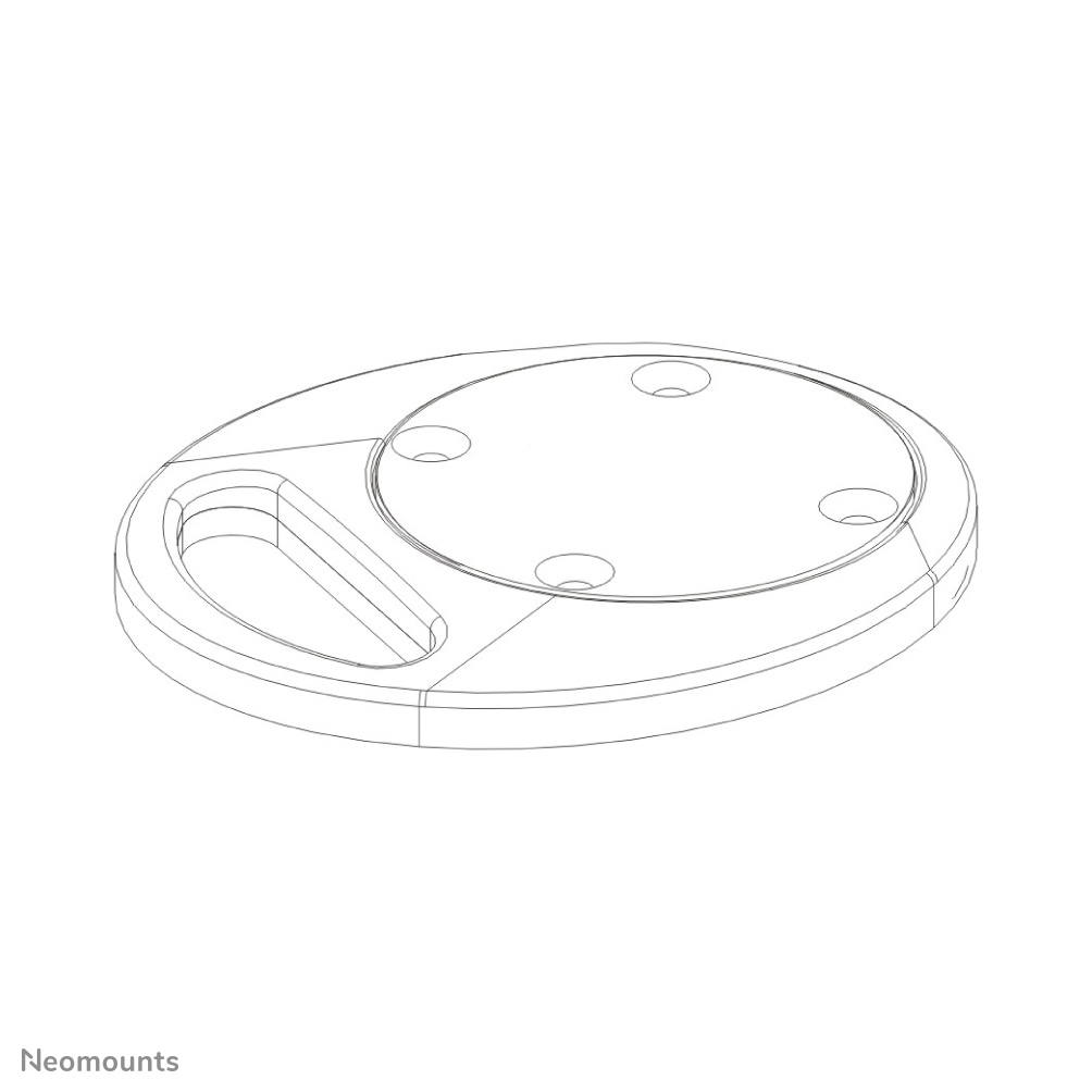 Neomounts Kabeldurchführungsplatte - Silber - Tisch/Bank -  150 mm - 150 mm - 40 mm