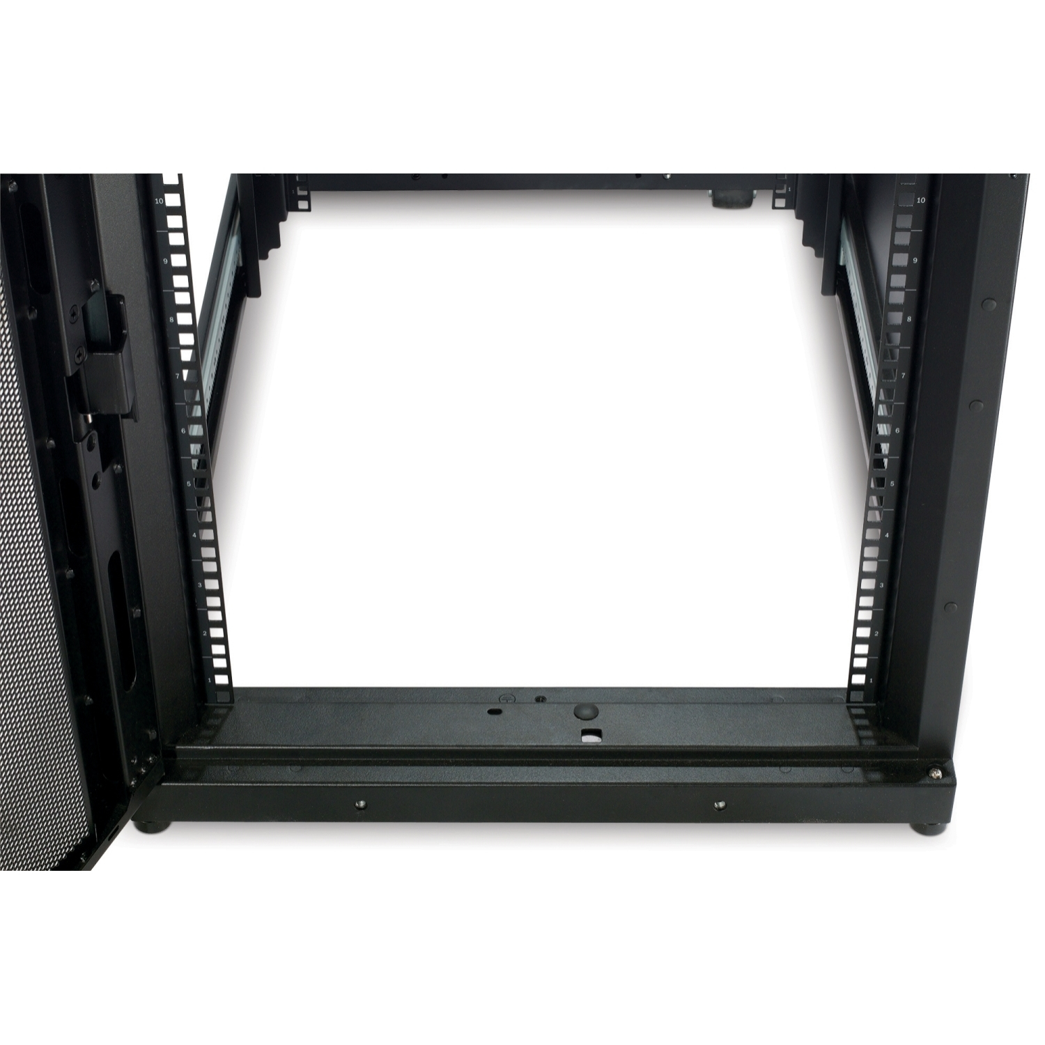 Serverrack, Rackmontage, 14U, Metallrahmen, Seitenansicht Gehäuse