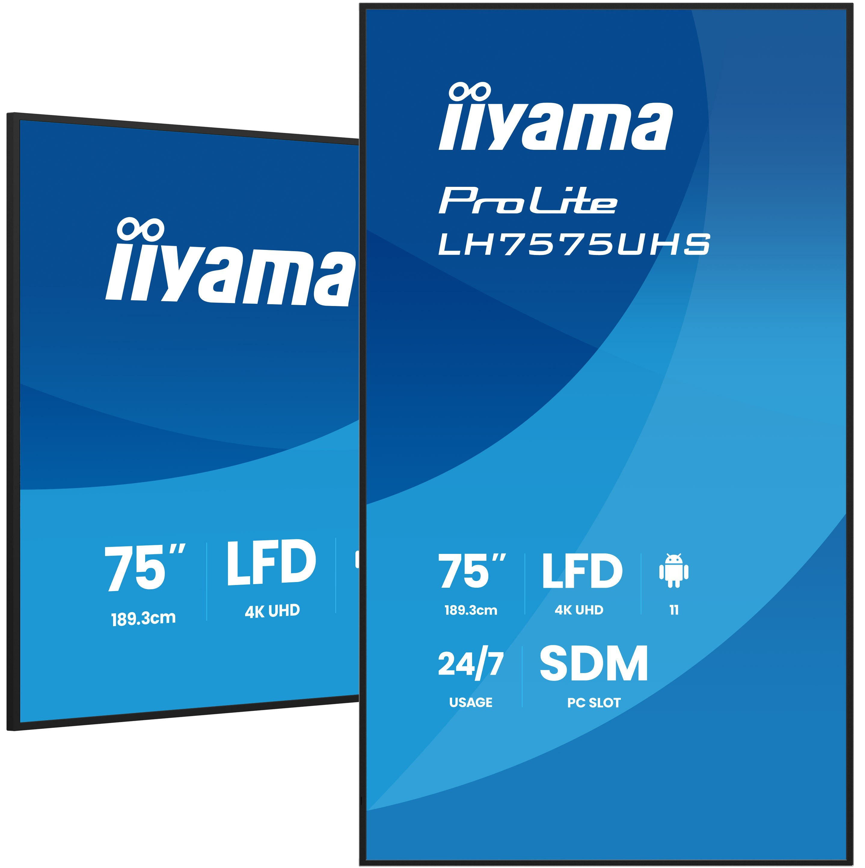 IIYAMA LFD ProLite LH7575UHS-B2AG Werbung, Plakat, Text, Computerausrüstung