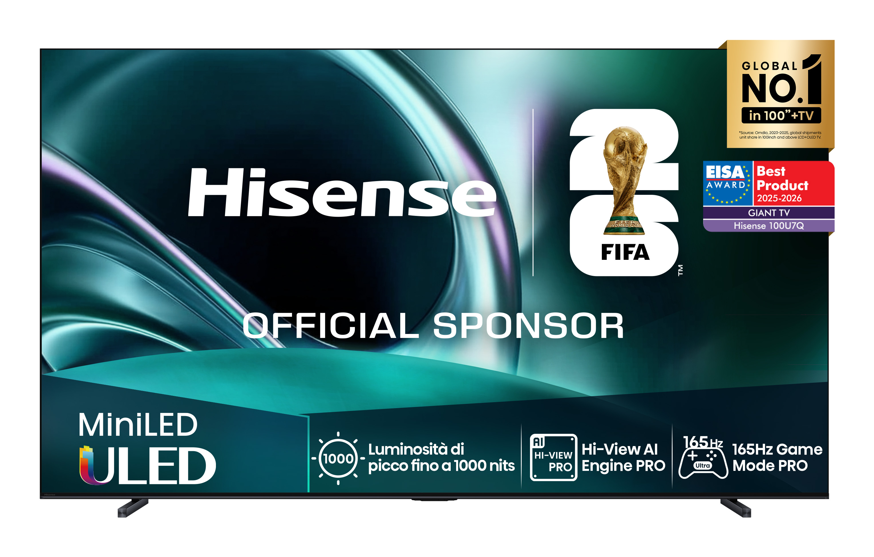 LED-TV, 55 Zoll, 4K, HISENSE, FIFA-Sponsor