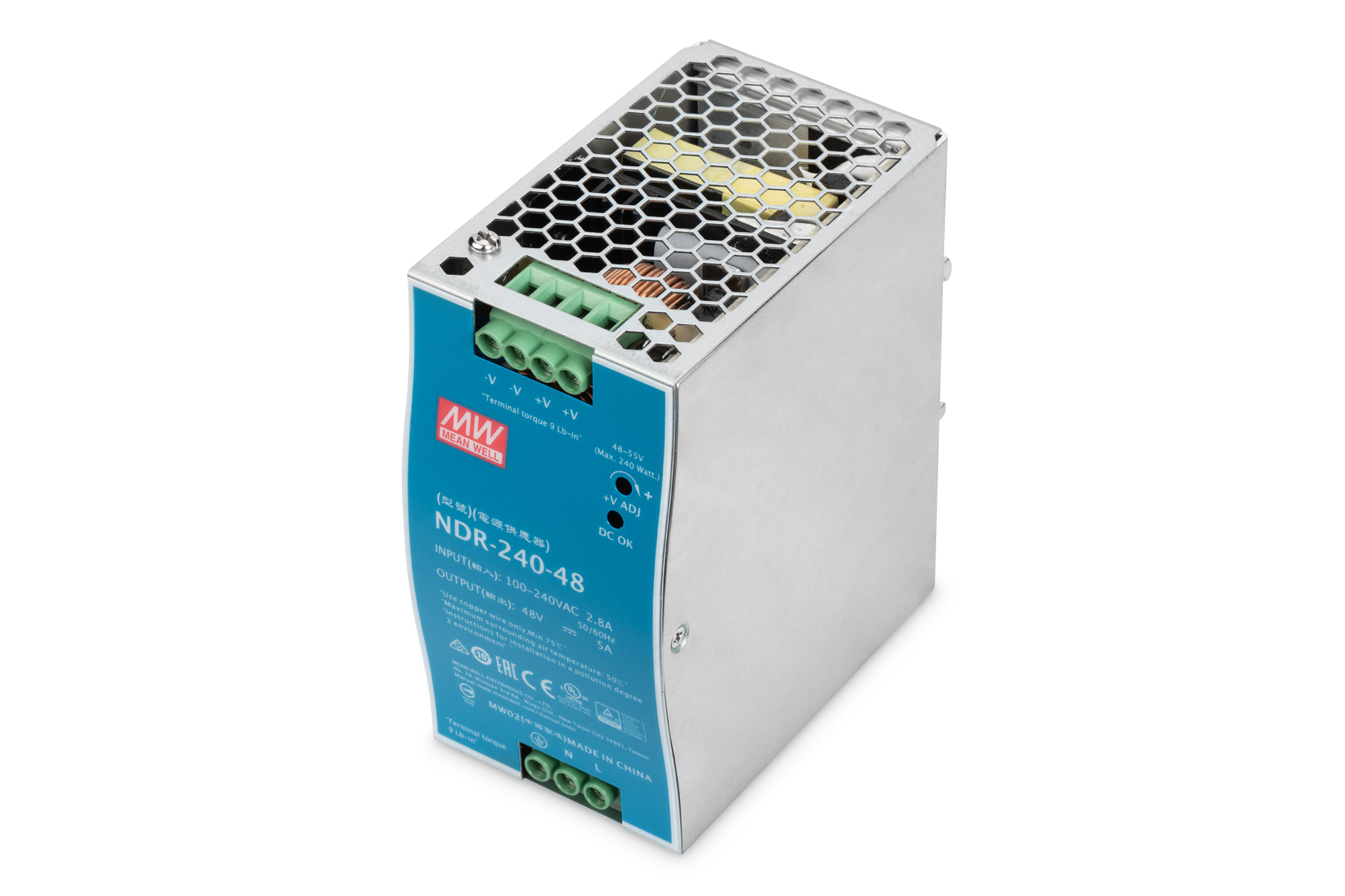Netzteil, DC-24V, 240W, Metallgehäuse, Klemmenblock