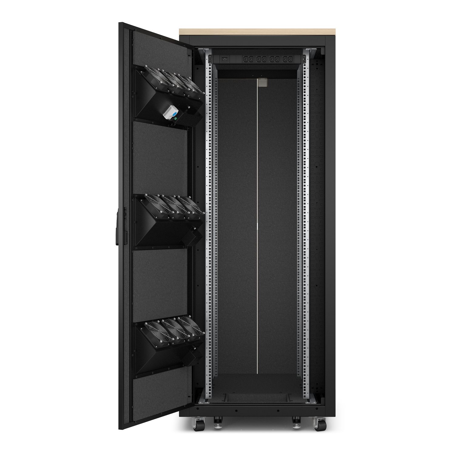 APC NetShelter Soundproof, 38U, Server Rack Enclosure, 230V, Maple