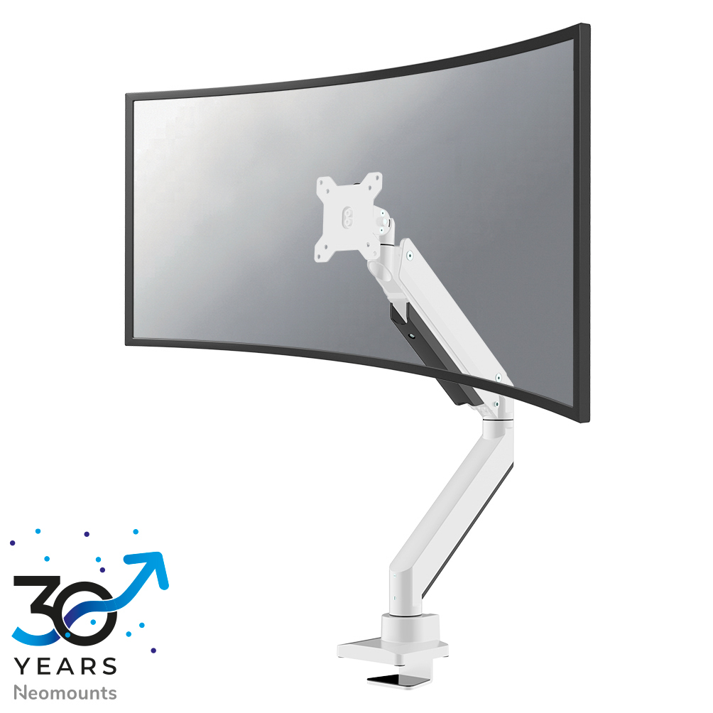 Monitorarm, Monitorhalter,  curved monitor arm, VESA Mount, white