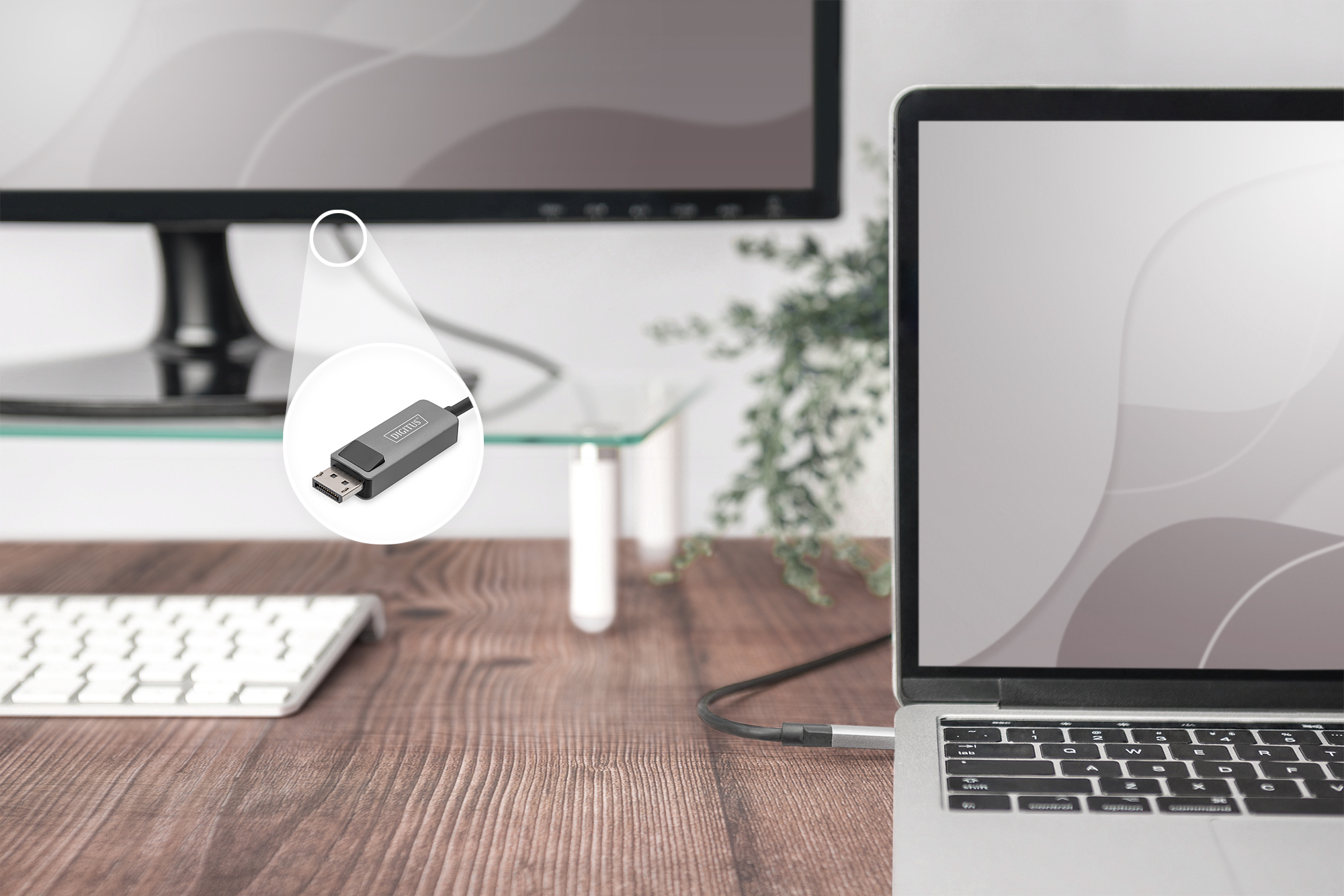 DIGITUS DB-300334-010-S USB Typ C auf DisplayPort Bidirektional Adapterkabel