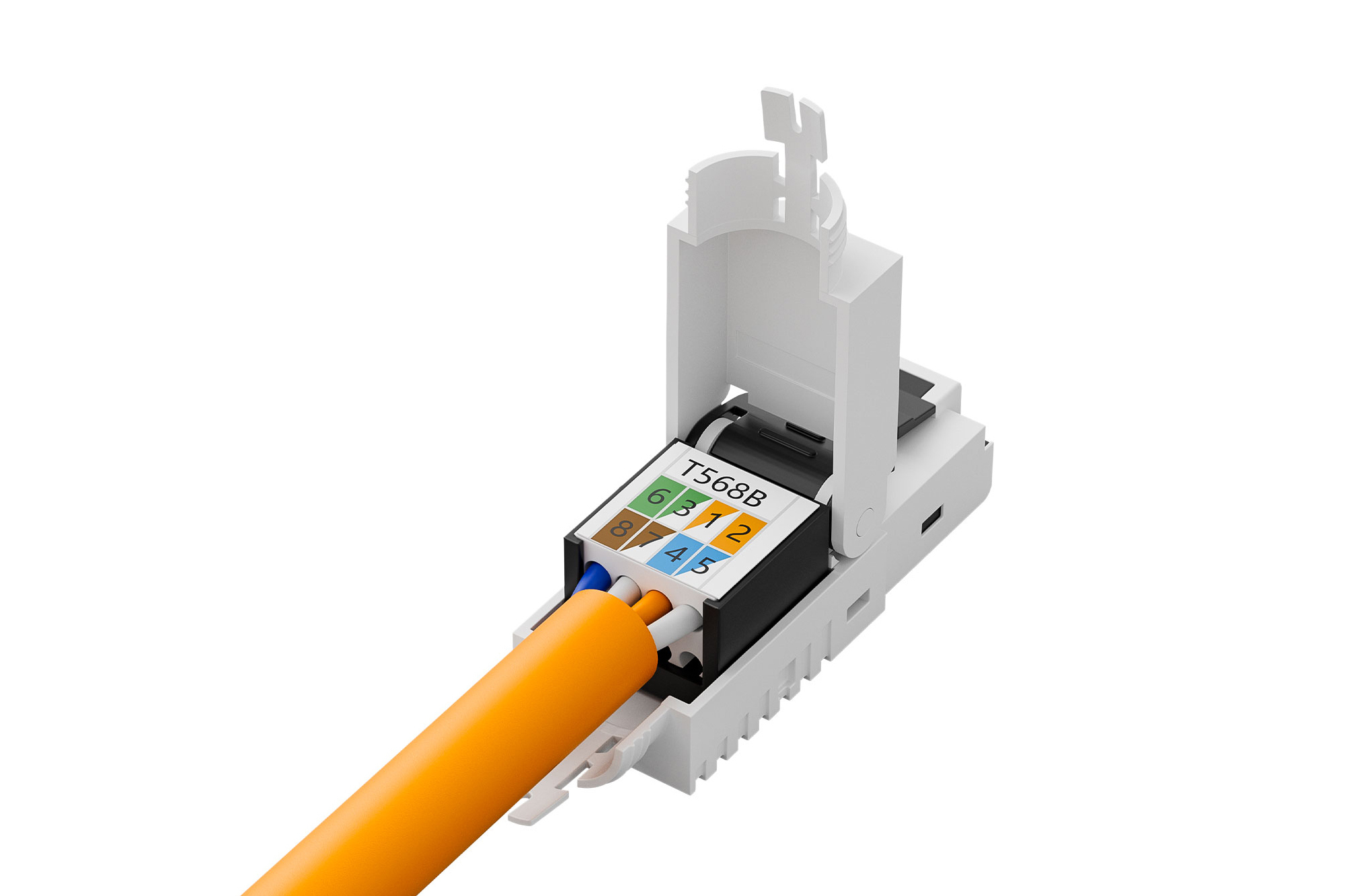 RJ45, Ethernet, Kabel, Steckverbinder, Modul