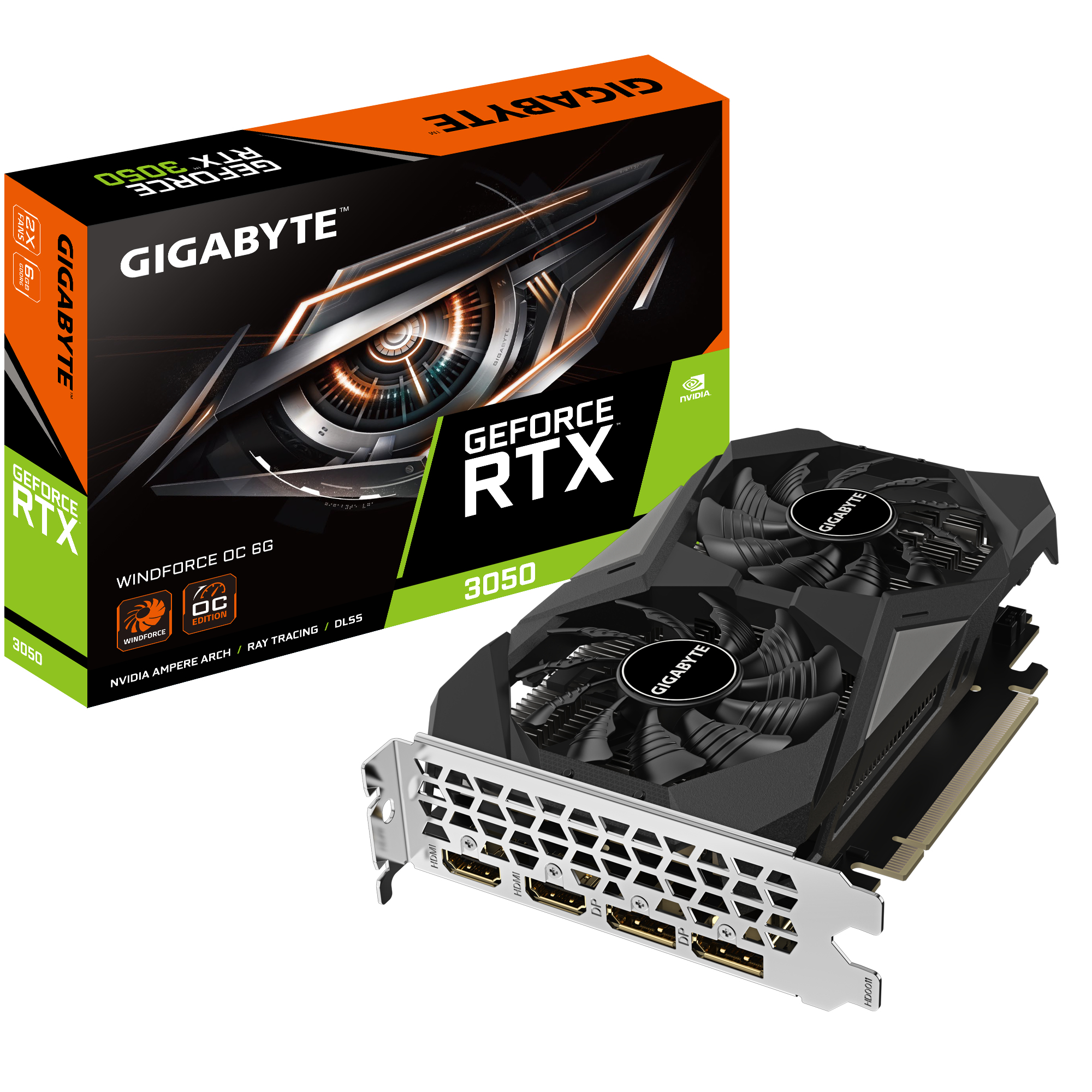 VGA Gigabyte GeForce RTX 3050 WINDFORCE OC 6G - OC Edition VGA Gigabyte GeForce RTX 3050 WINDFORCE OC 6G - OC Edition