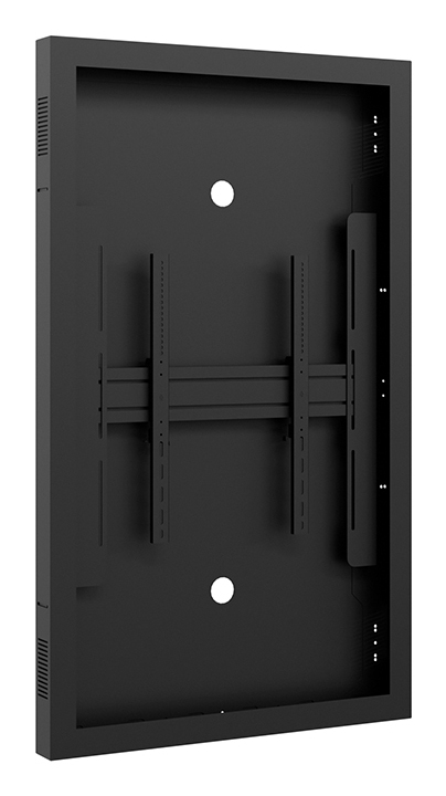 TV-Wandgehäuse, Einbaugehäuse, Metall, schwarz, TV-Halterung