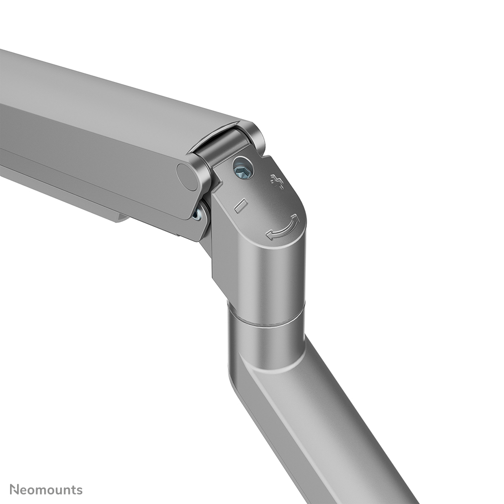 monitorarm, Schwenkgelenk, metallisch silber, verstellbar, Kabelführung-Nut