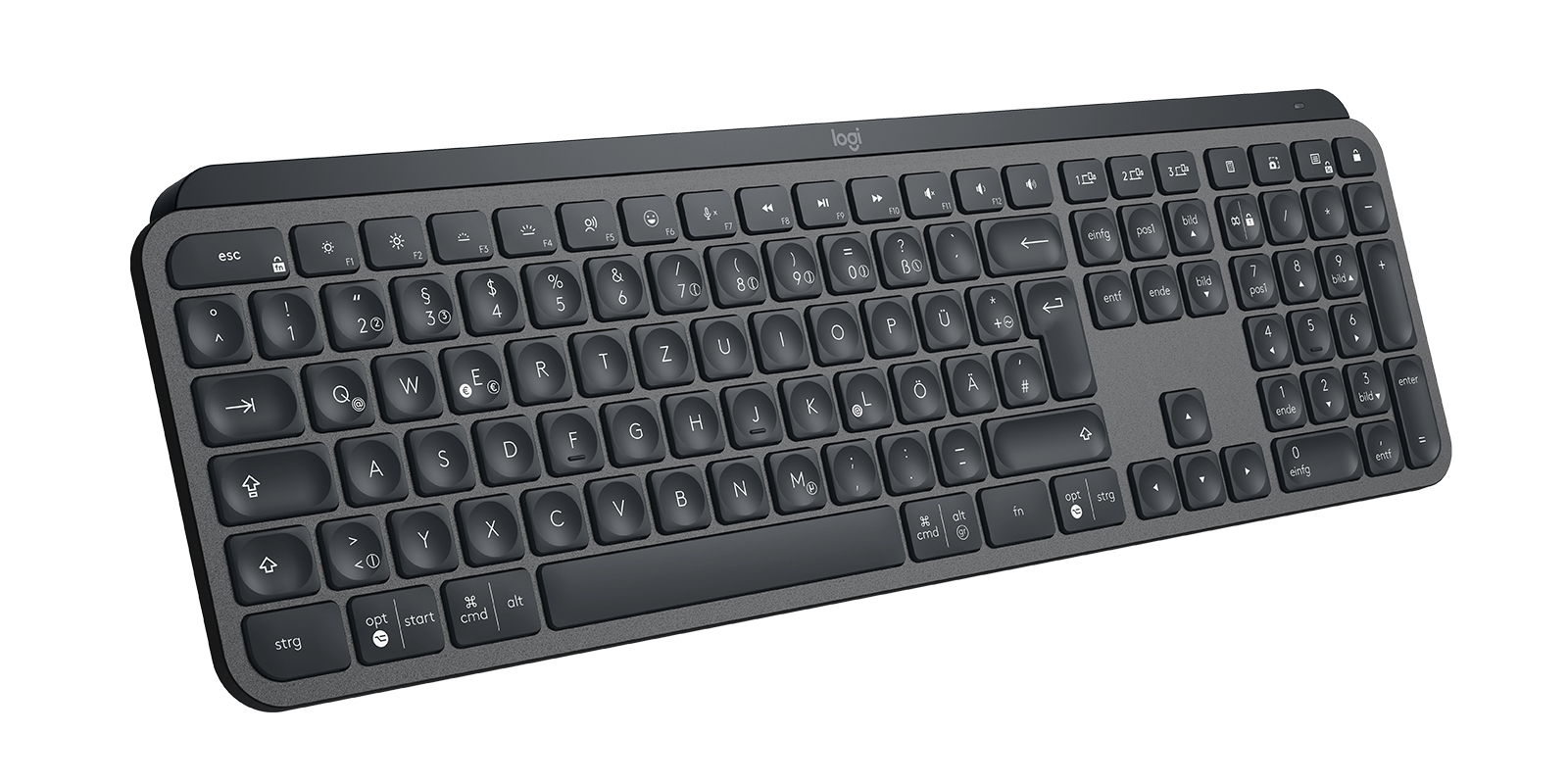 Logitech Tastatur MX Keys - hinterleuchtet - Bluetooth - Graphite
