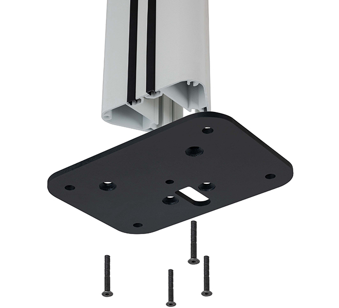 aluminium, stütze, montageplatte, schiene, befestigung