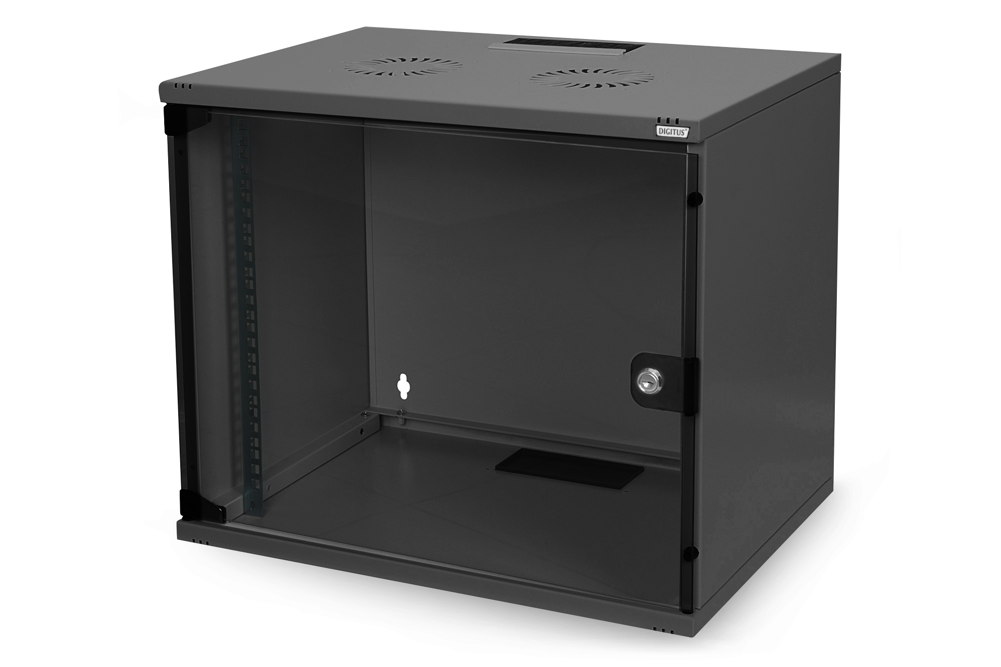 serverrack, enclosure, netzwerk-schrank, metall, grau