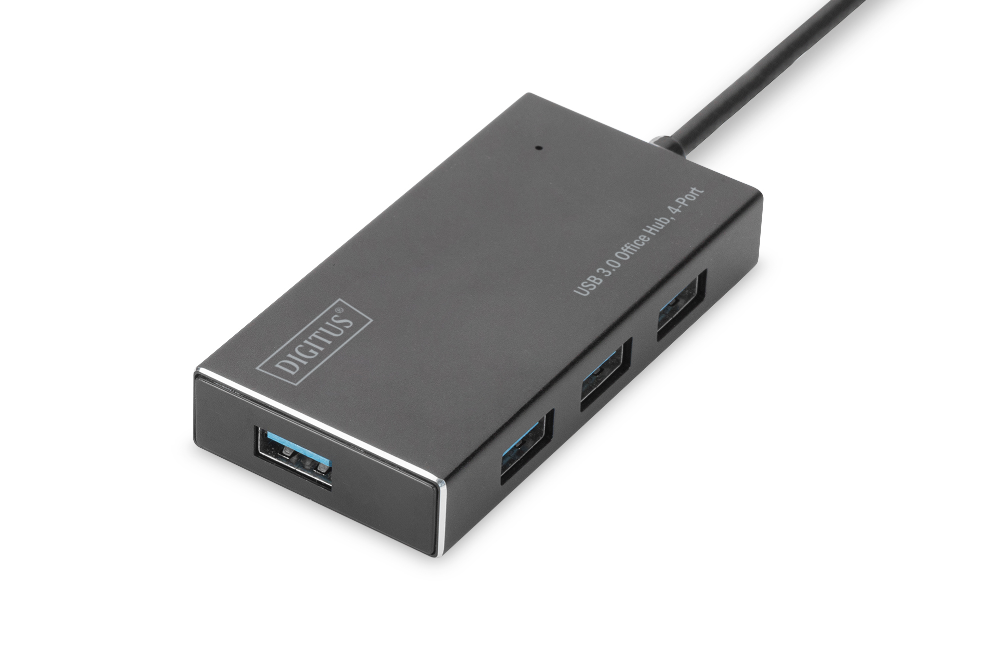 USB-Hub, 4-Port, USB 3.0, Metall, Grau