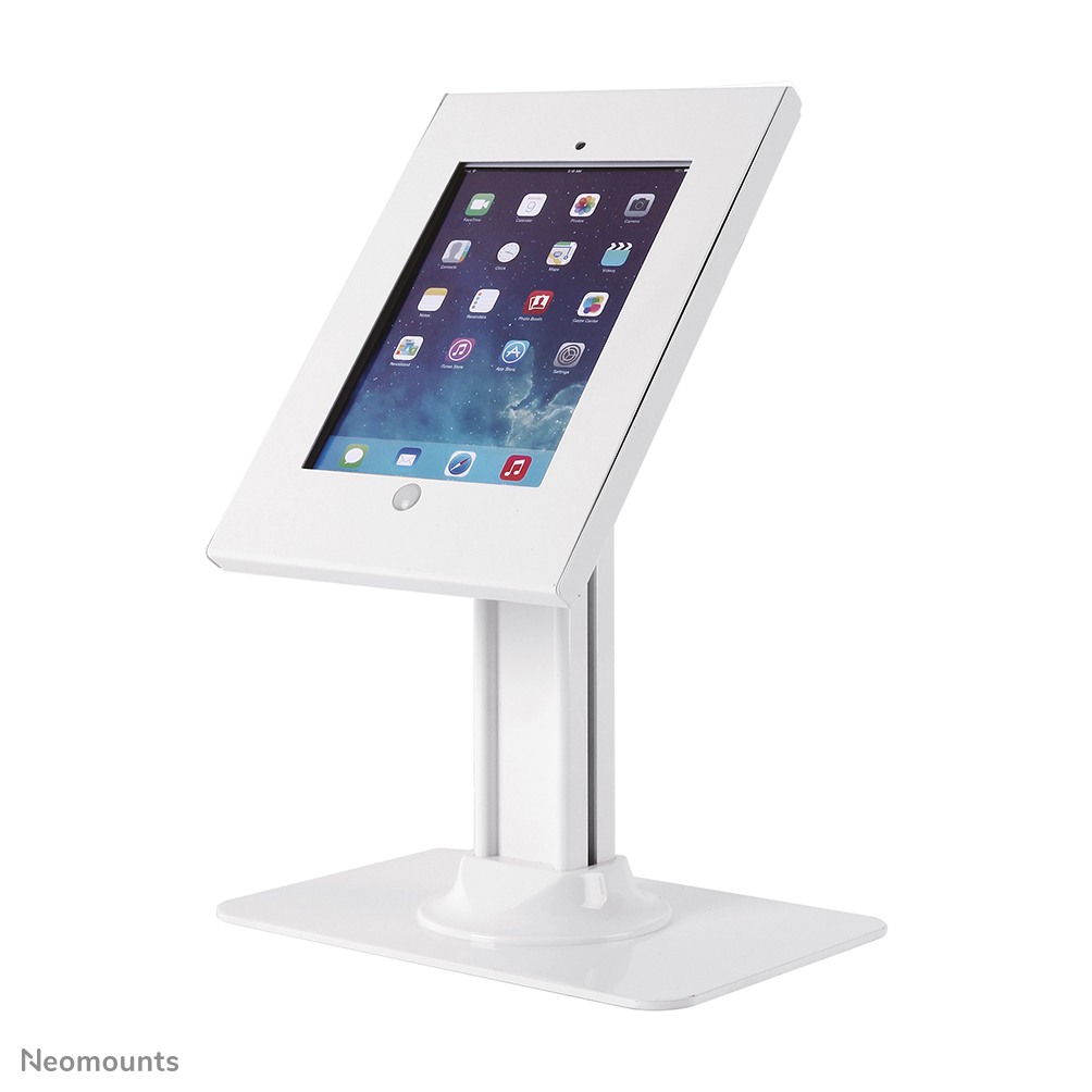 tablet stand, iPad stand, kiosk stand, white stand, adjustable stand