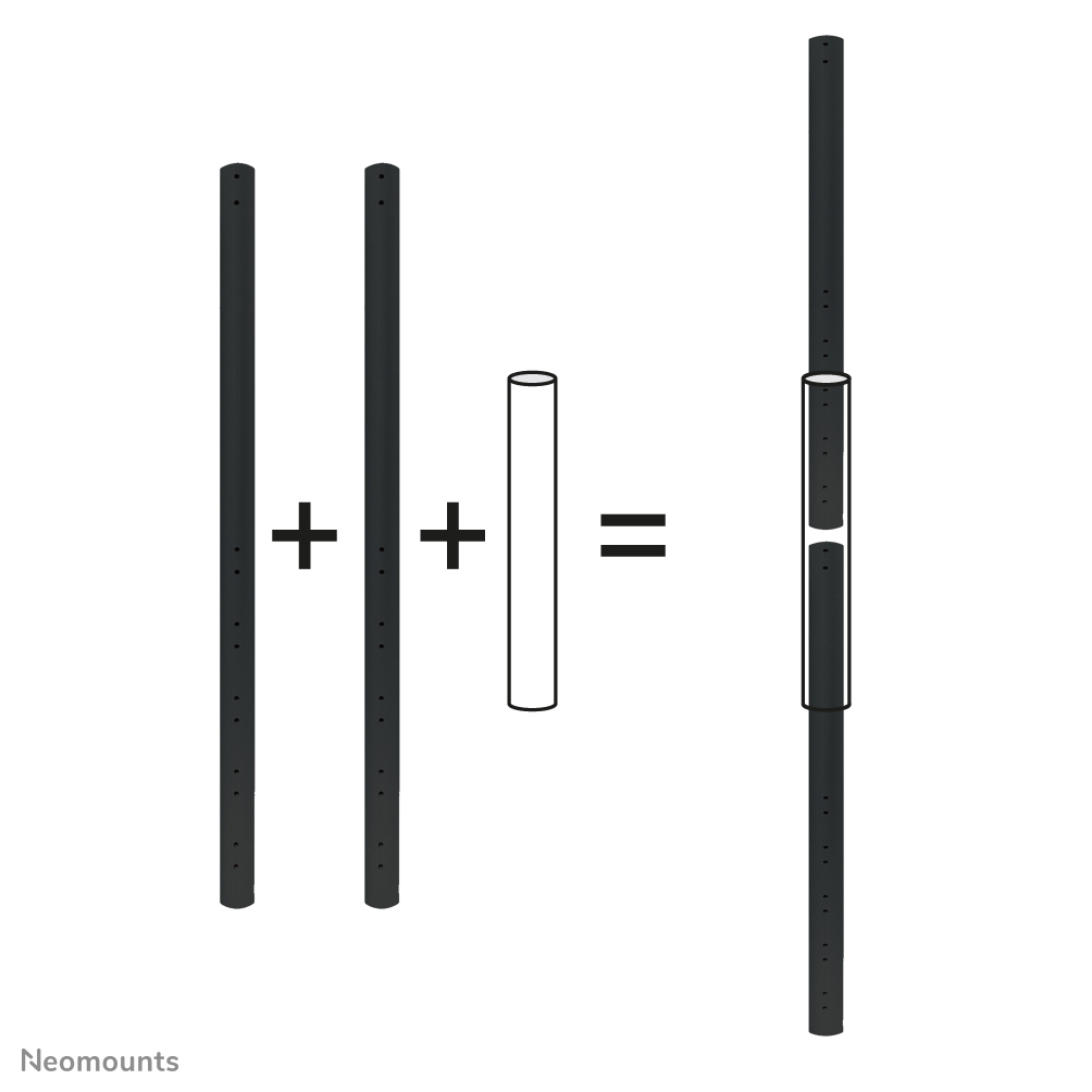 Neomounts FPMA-CPCONNECTBLACK Adapter für Verlängerungsrohr Neomounts FPMA-CPCONNECTBLACK Adapter für Verlängerungsrohr