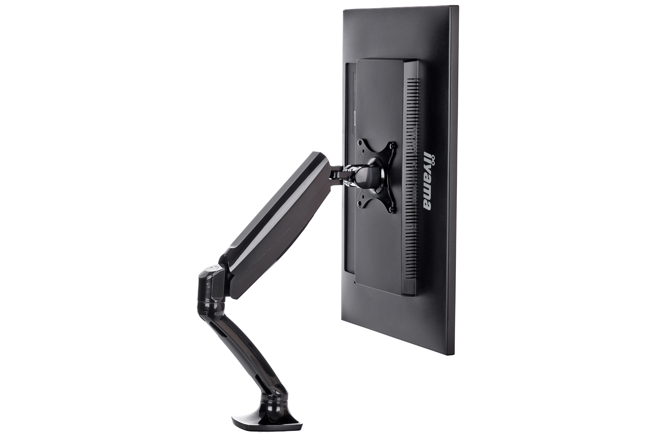 überwachungsmonitor, Schreibtischmonitor, Monitorarm, neigbar, schwarz
