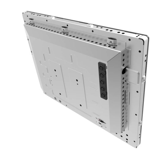 monitor, flaches Panel, LCD, Rückseite, Metallständer