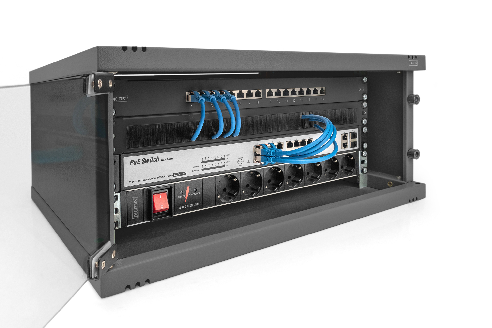Netzwerk-Switch, PoE, Rackmontage, Ethernet, Kabelgebundene Ports