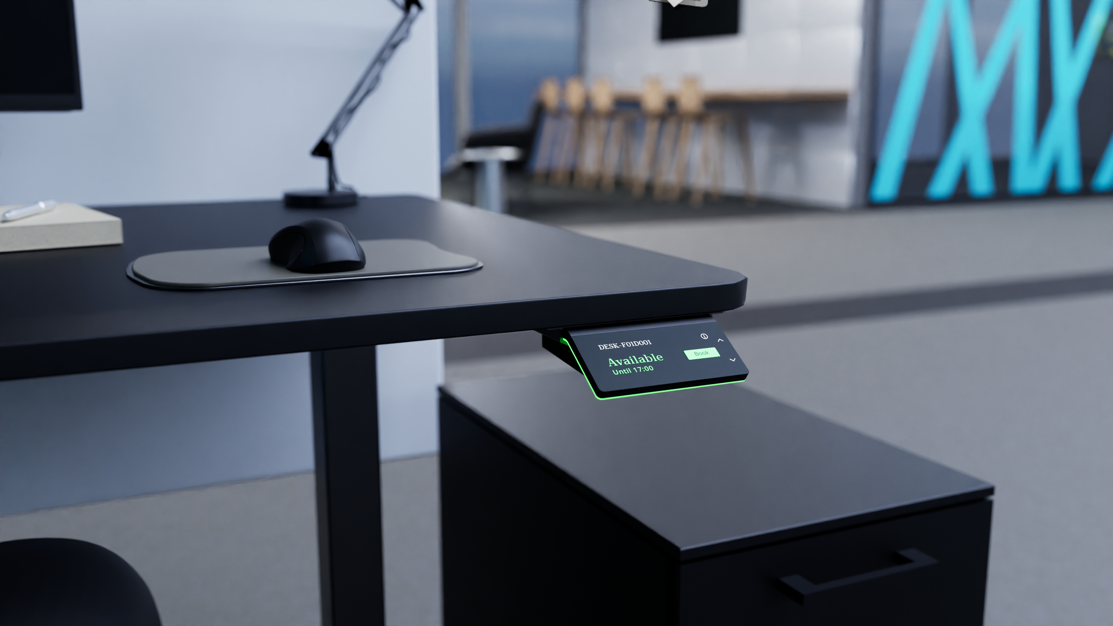 Schreibtisch, Büro, Touchscreen, Kartenleser, Schublade