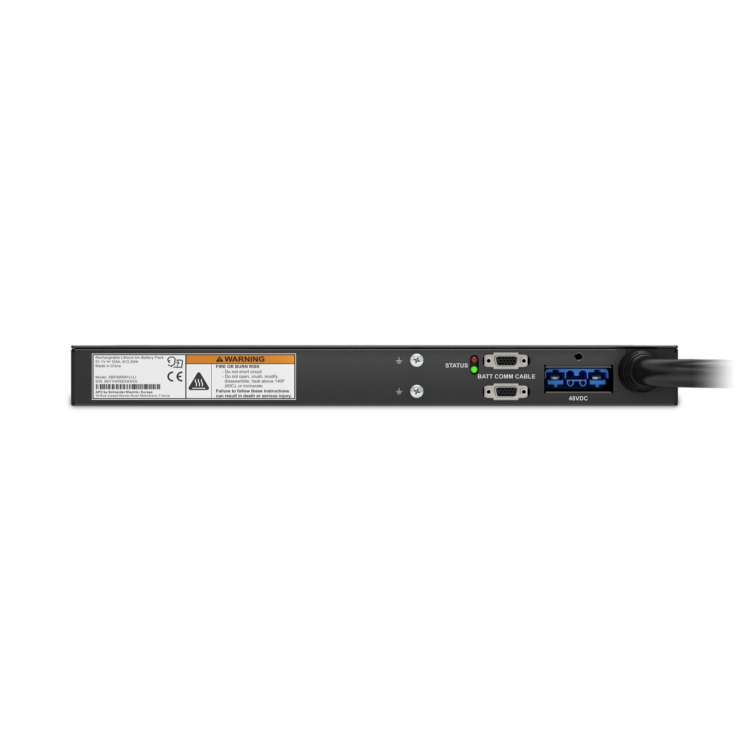 41VDC, Rackmontage, Stromversorgung, Batterieunterbrechung, Kabelanschluss
