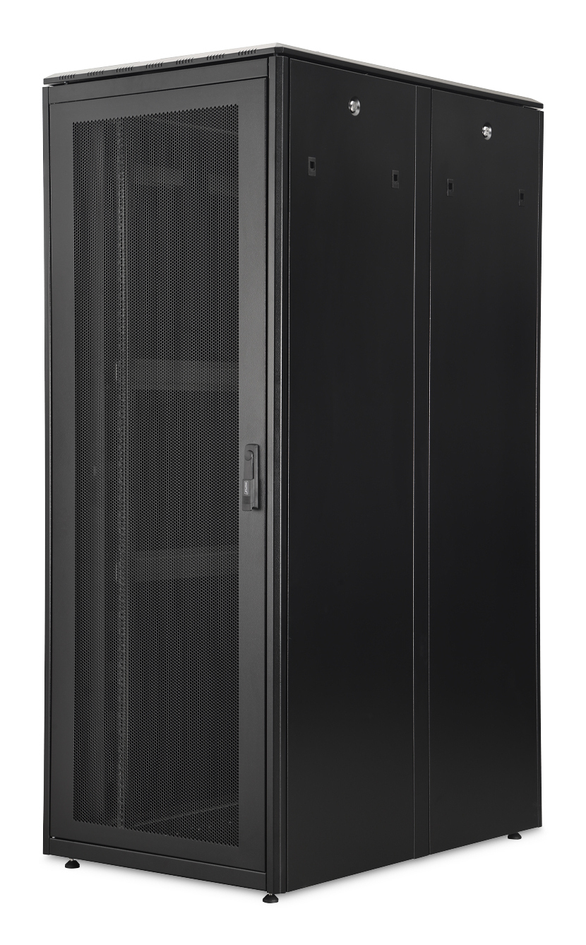 Serverrack, Schrank, Netzwerk, Gehäuse, Schwarz