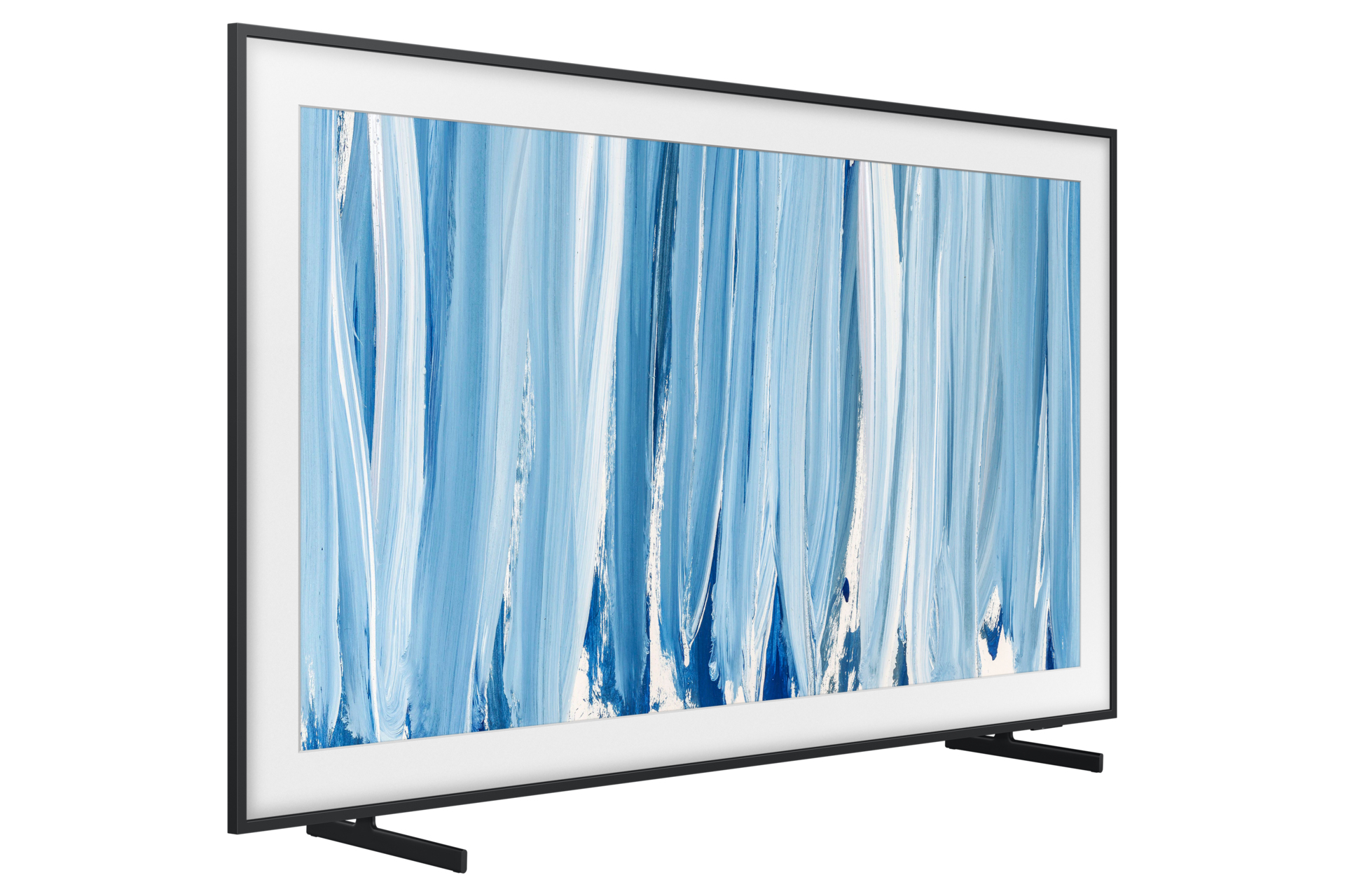 Fernseher, Flacher Rahmen, Kunstdruck, Blaues Muster, Bildschirm