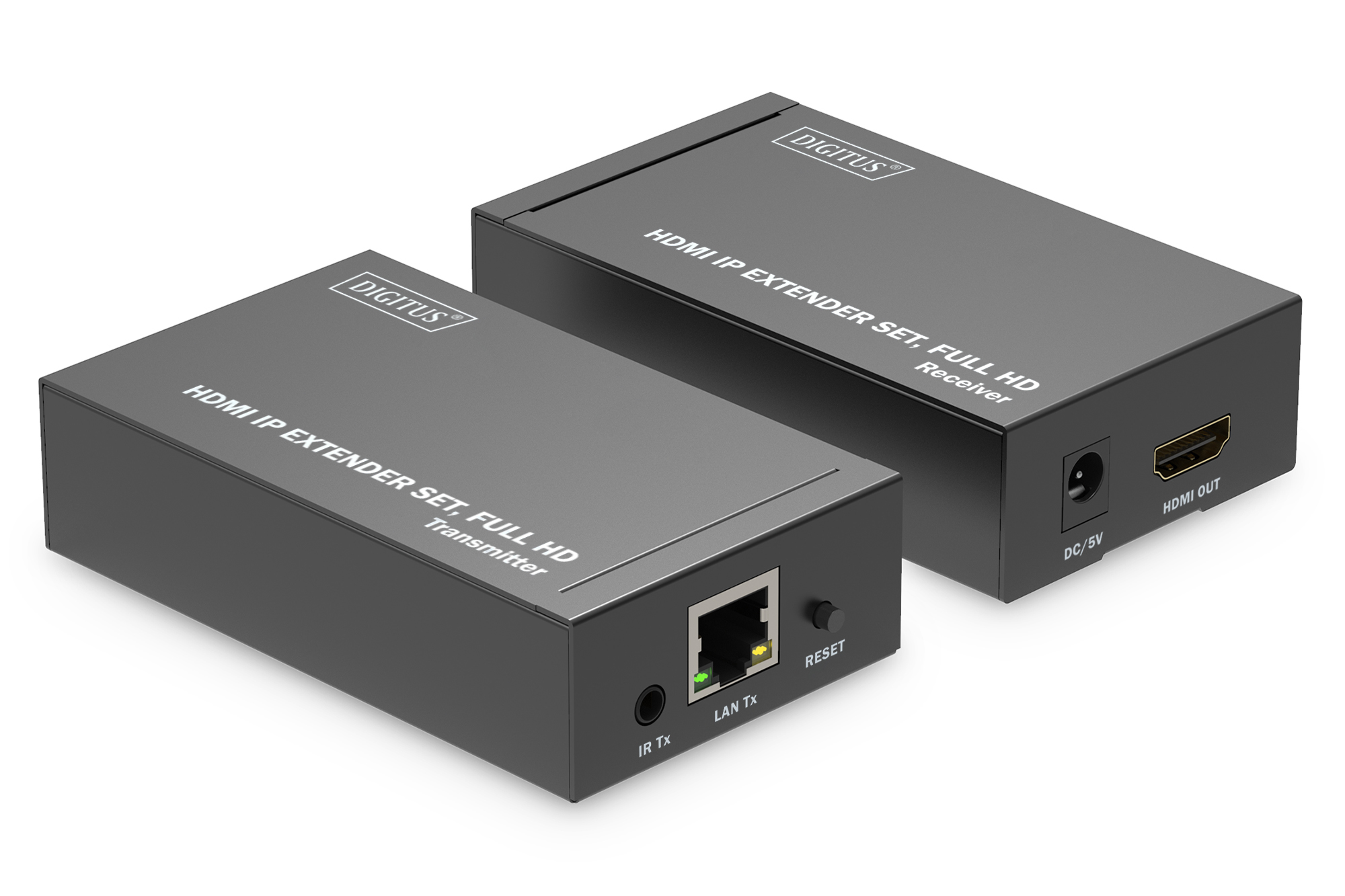 HDMI-Extender, Sender, Empfänger, Ethernet-Port, DC 5V