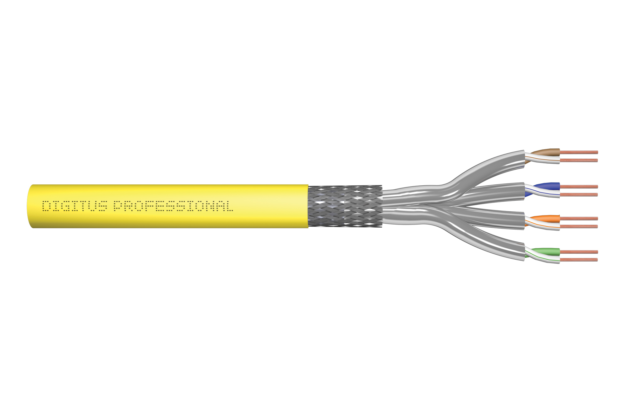 Kabel, Elektrisch, Mehradriges Kabel, Gummiummantelung, Gelb