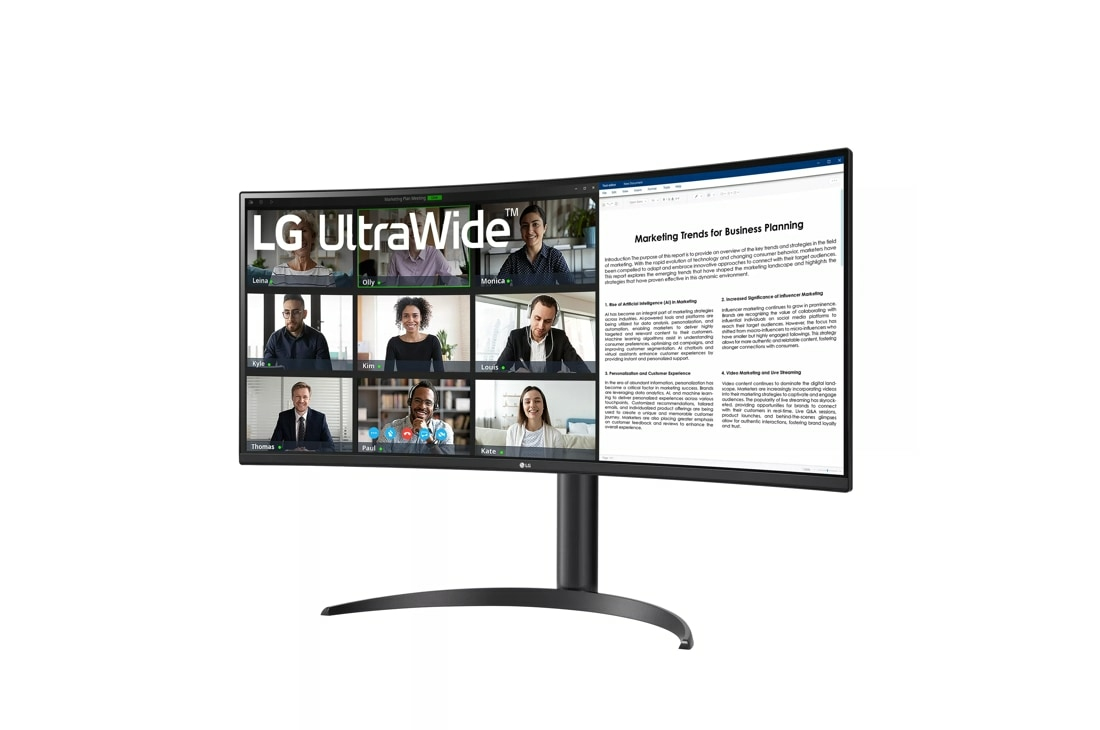 LG Monitor 34" 34WR55QC-B Curved UltraWide QHD HDMI DP USB-C Black LG Monitor 34" 34WR55QC-B Curved UltraWide QHD HDMI DP USB-C Black