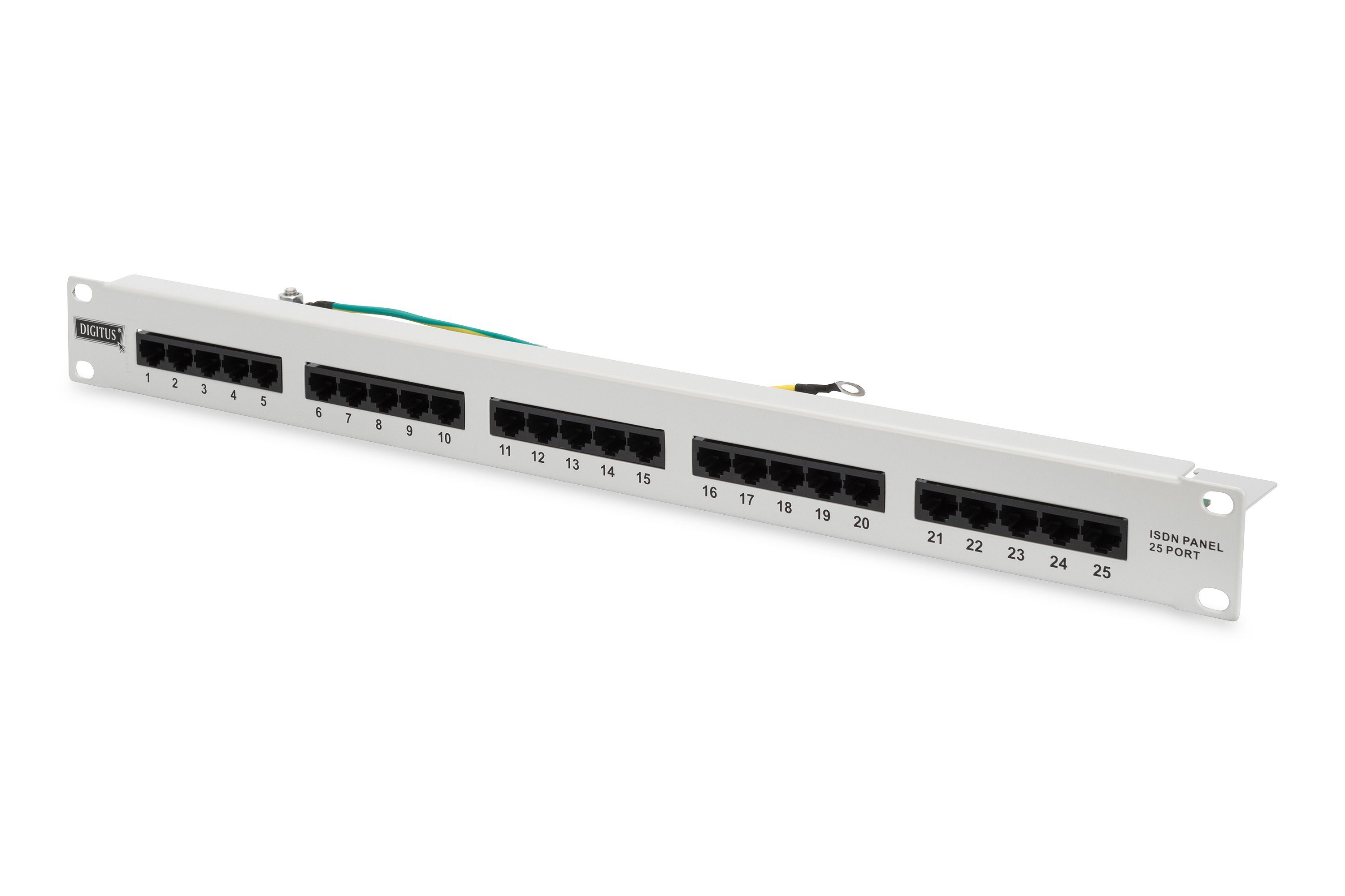 ISDN‑Panel, 25 Port, Ethernet‑Switch, RJ45, Panelmontage