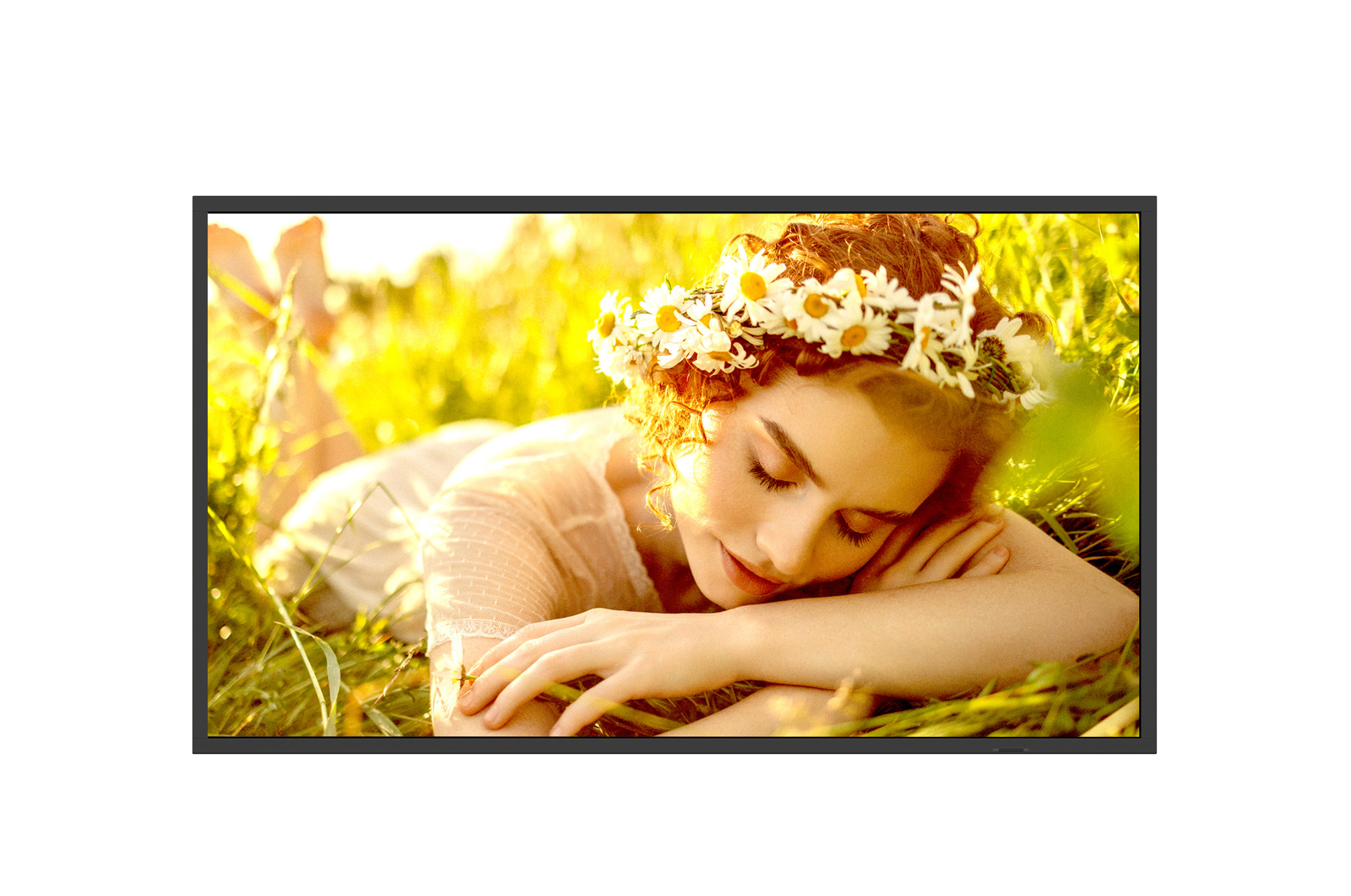 Blumenkranz, Sommerkleid, Person lying, Daisy crown, natürliche Szene