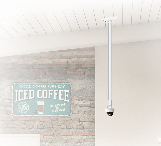 B-TECH Tilting Ceiling Mount for Ø38.1mm Poles BT5921/W
