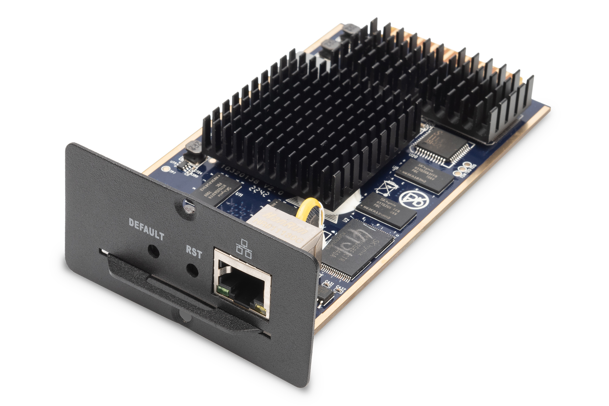 Netzwerkkarte, PCIe, Kühlkörper, RJ45, USB-Port