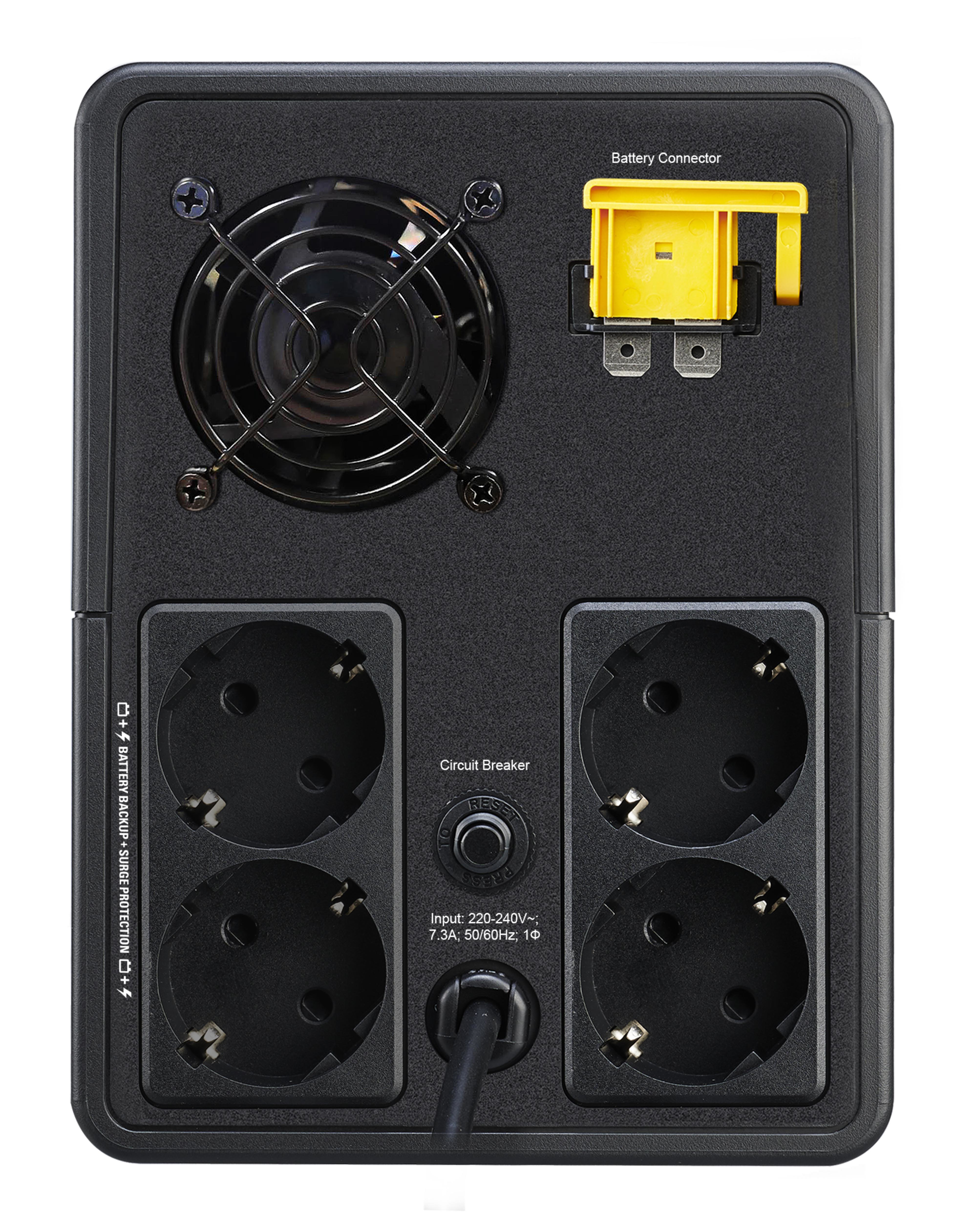 APC BVX1600LI-GR - Easy UPS 1600VA, 230V, AVR, Schuko Sockets APC BVX1600LI-GR - Easy UPS 1600VA, 230V, AVR, Schuko Sockets