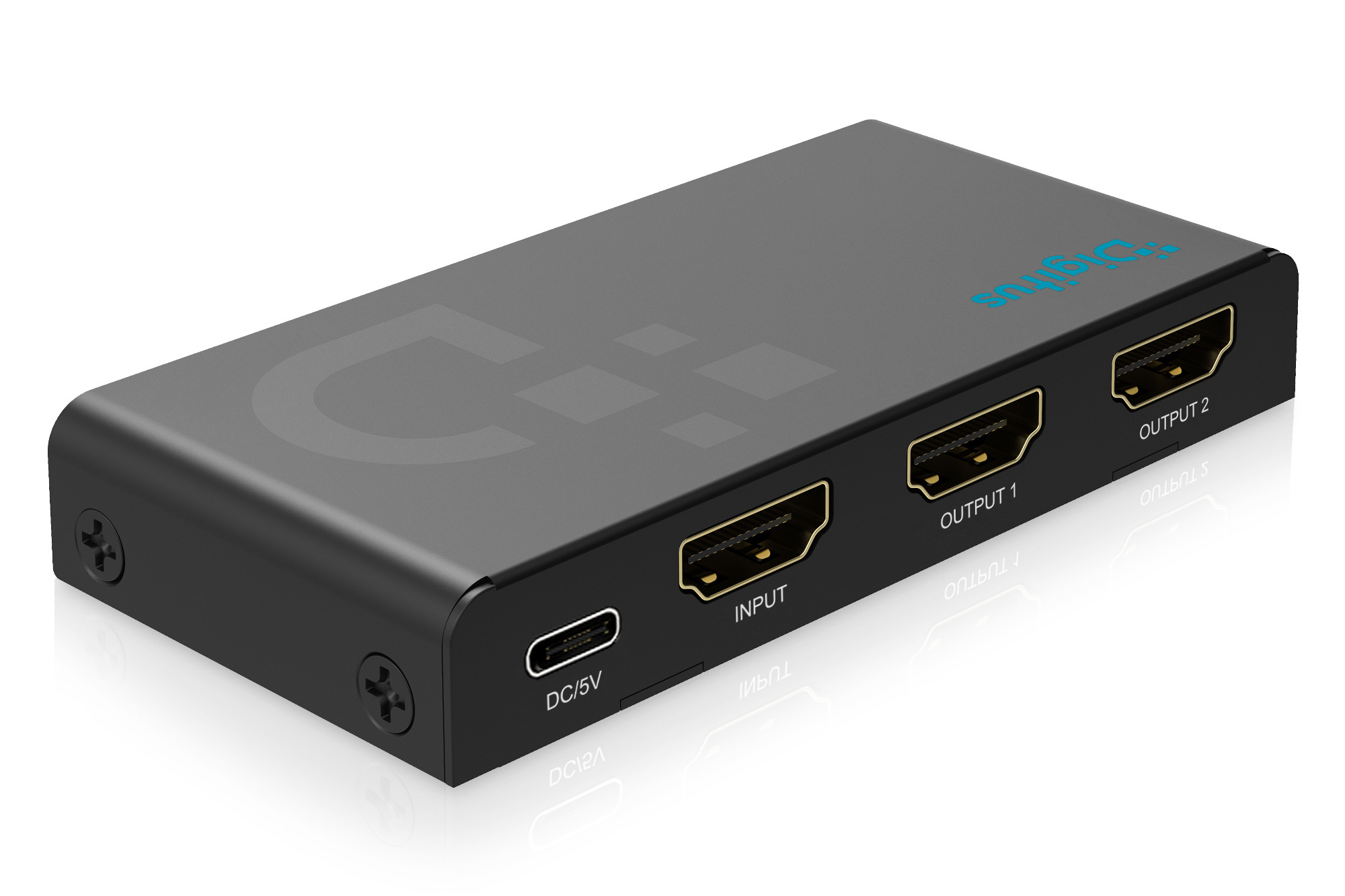 HDMI-Splitter, 3-Port HDMI, USB-C-Stromversorgung, DC 5V, Metallgehäuse