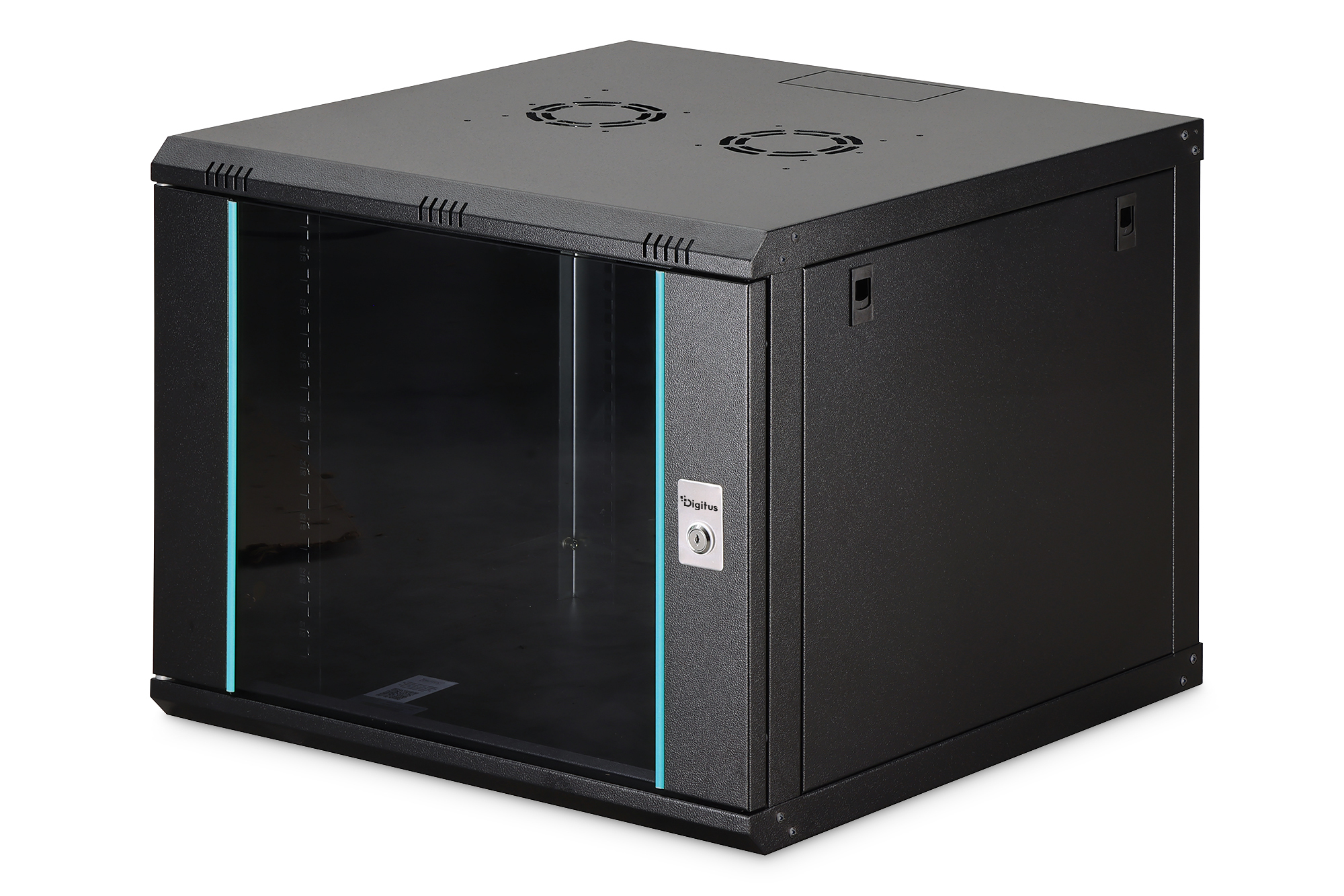 serverrack, gehäuse, glas-tür, daten-schrank, kühlung-lüfter