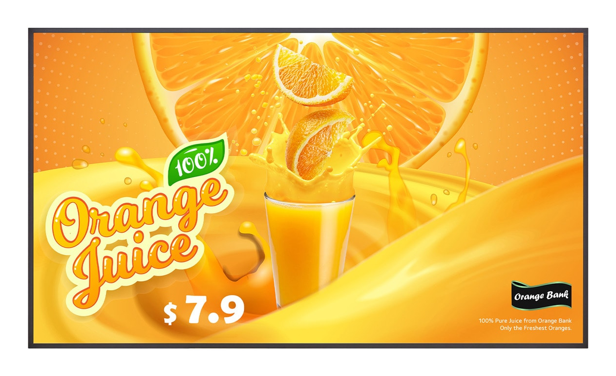 Orangen Saft, Frucht-Smoothie, Glas Saft, Orangenbranding, 100 Prozent