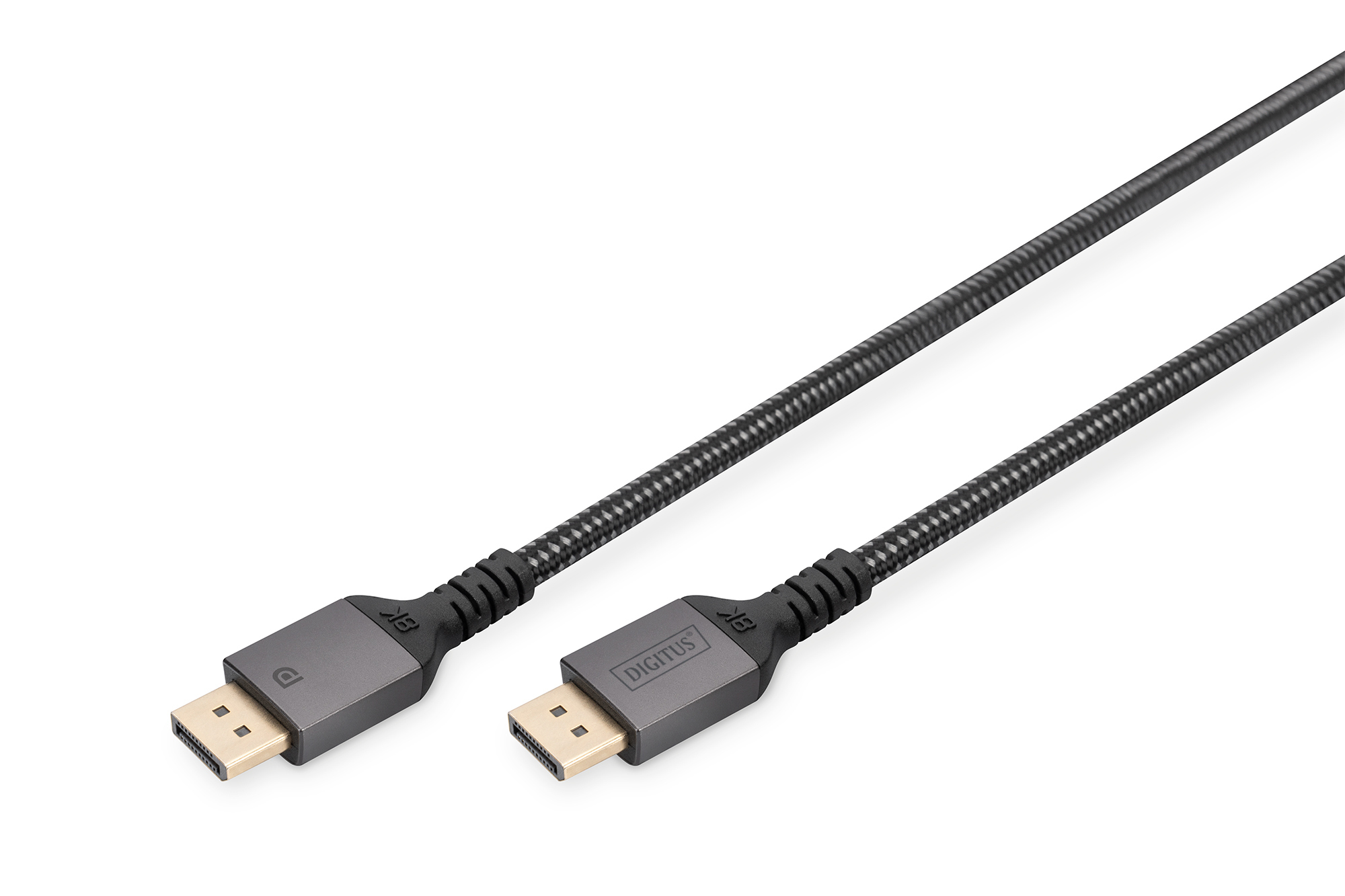 HDMI-kabel, 2x HDMI, geflochten, schwarz, Display-Kabel