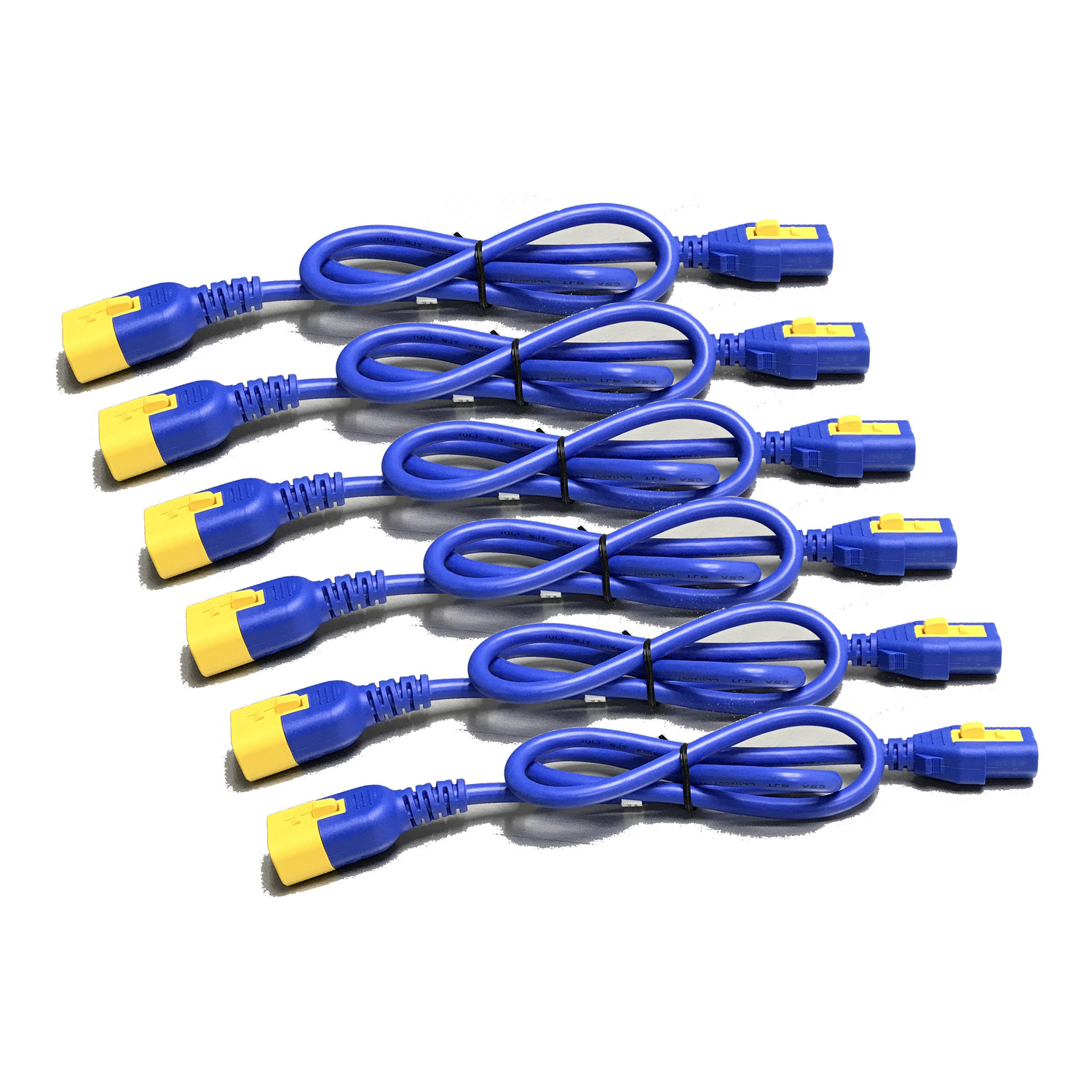 Kabel, Netzkabel, Y-Kabel, Blaues Kabel, Fünfer-Pack