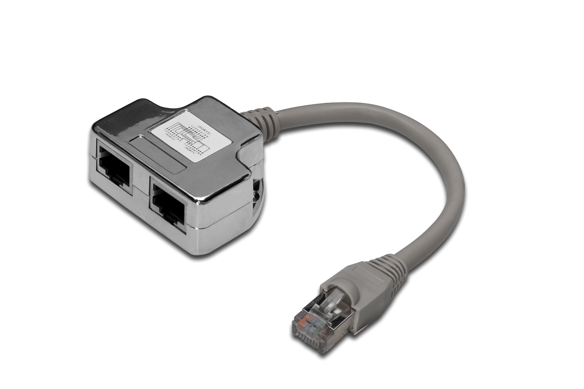 ethernet splitter, RJ45, Netzwerkadapter, Kupferkabel, dual port