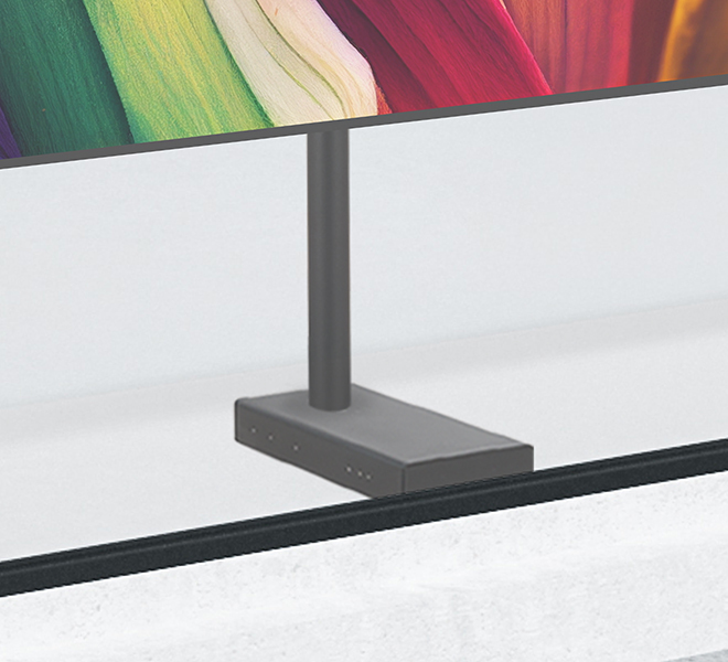 B-TECH Retractable Bolt-Down In-Window Digital Signage Floor Stand (VESA 600 x 400) BT8577/B
