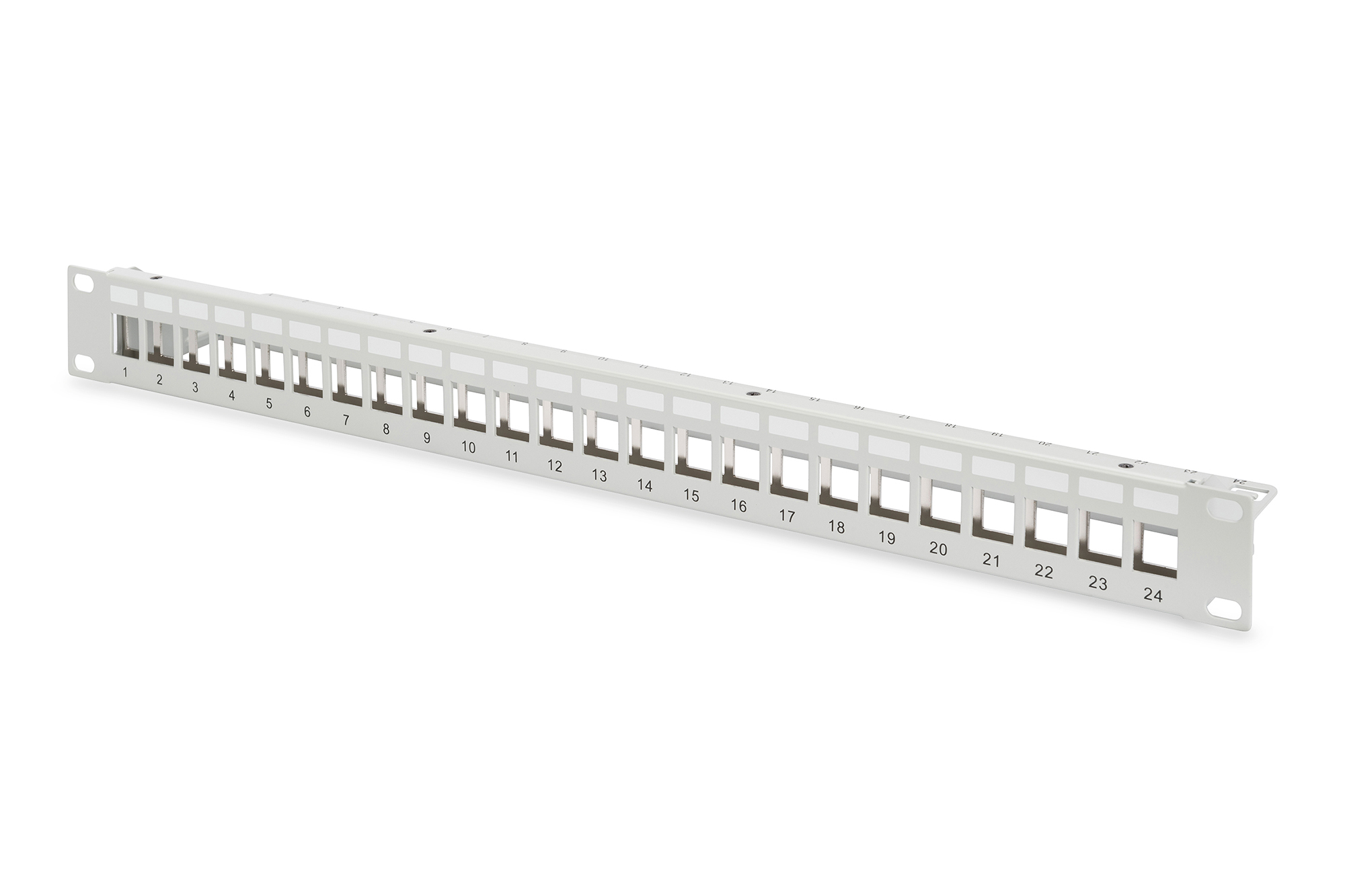 Patch-Panel, Abdeckblende, Racksystem, Slot-Inserat, 24-Port