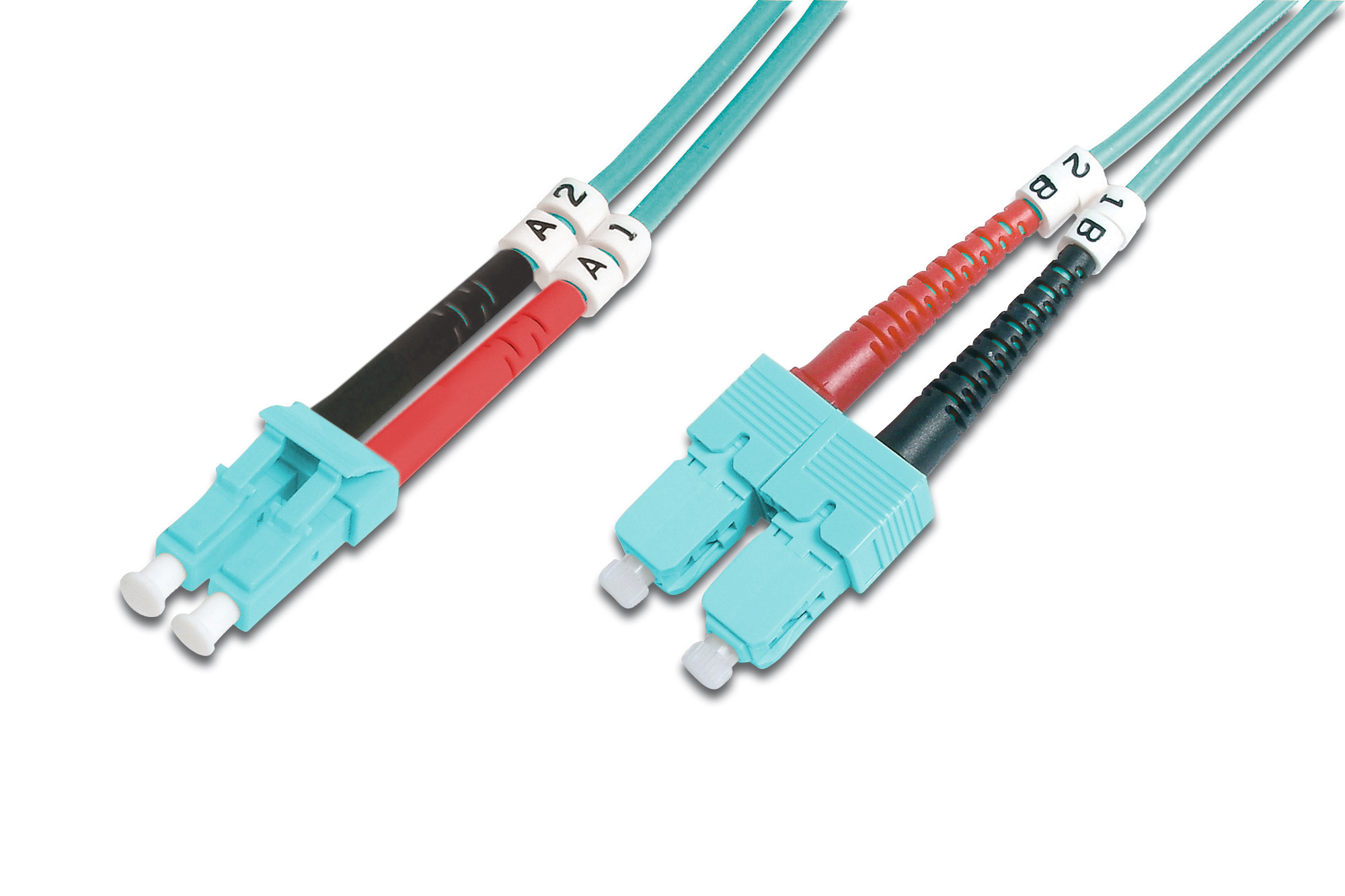 Digitus Netzwerk Kabel Glasfaser OM3 LC/SC duplex St/St 2,00m türkis Digitus Netzwerk Kabel Glasfaser OM3 LC/SC duplex St/St 2,00m türkis